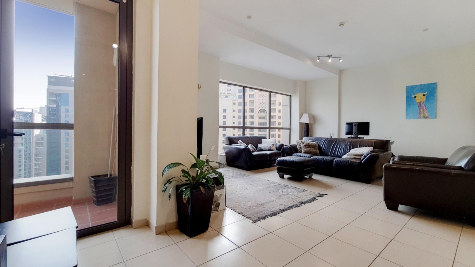 Marina view from 2-bedroom apartment in Rimal, Jumeirah Beach Residence, LP14711 for rent