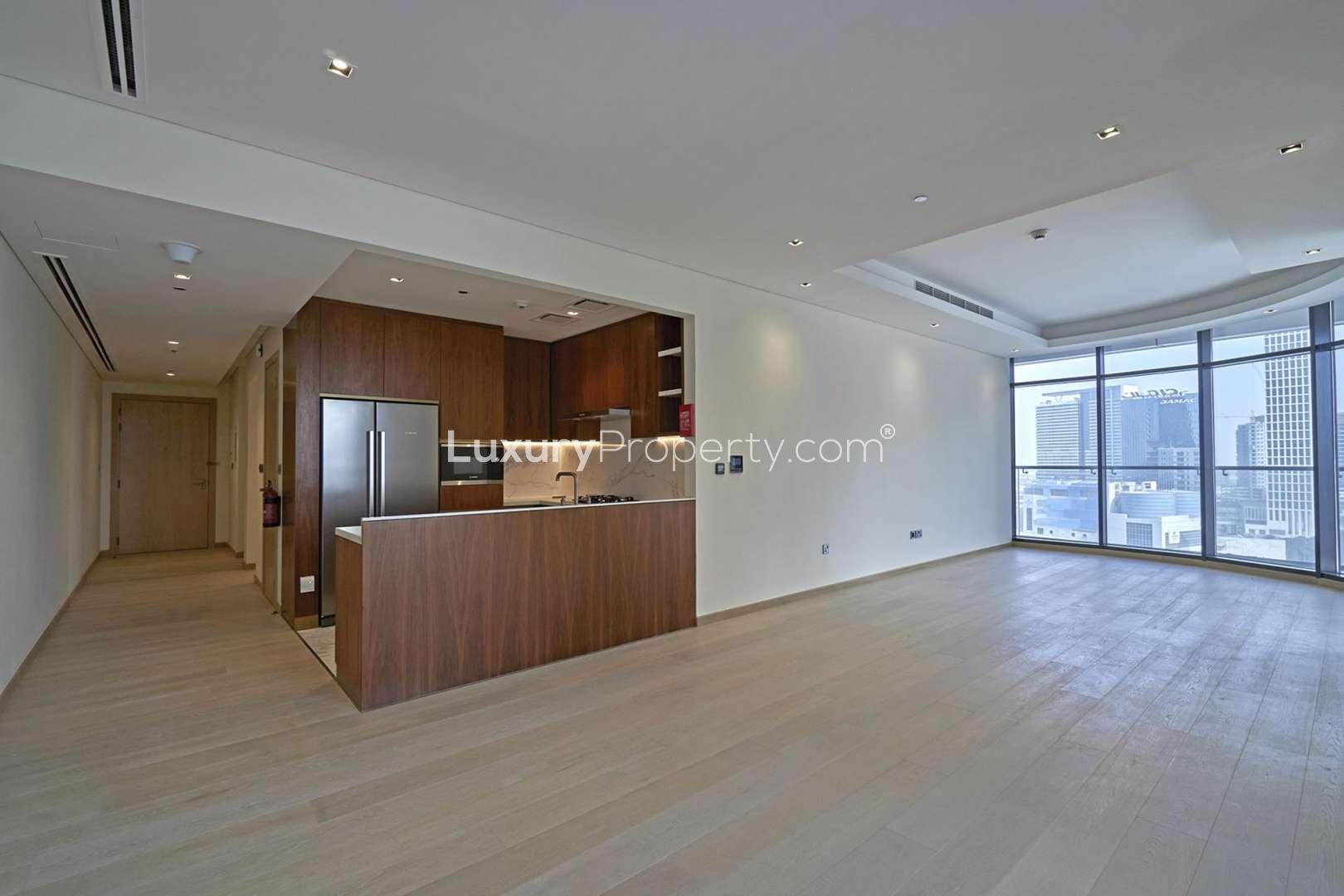 Luxurious 2-bedroom apartment interior with city view in RP Heights, Downtown Dubai