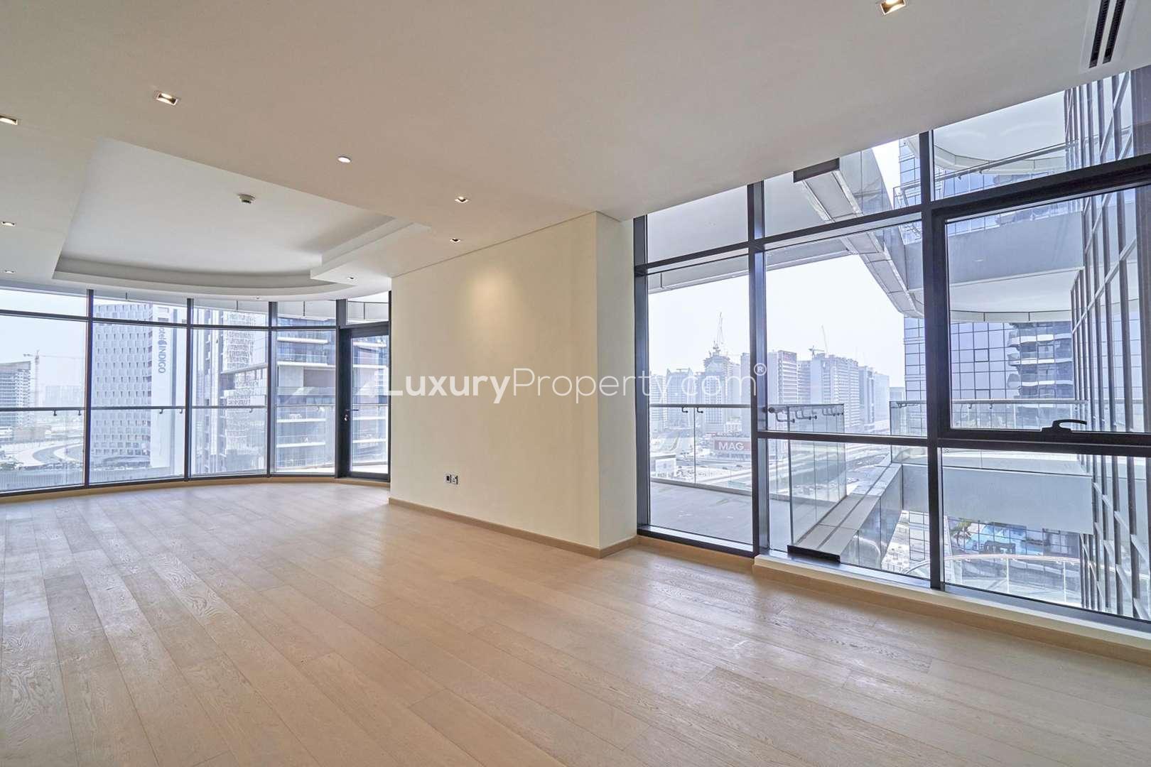 Luxurious RP Heights apartment building in Downtown Dubai, featuring modern architecture and design