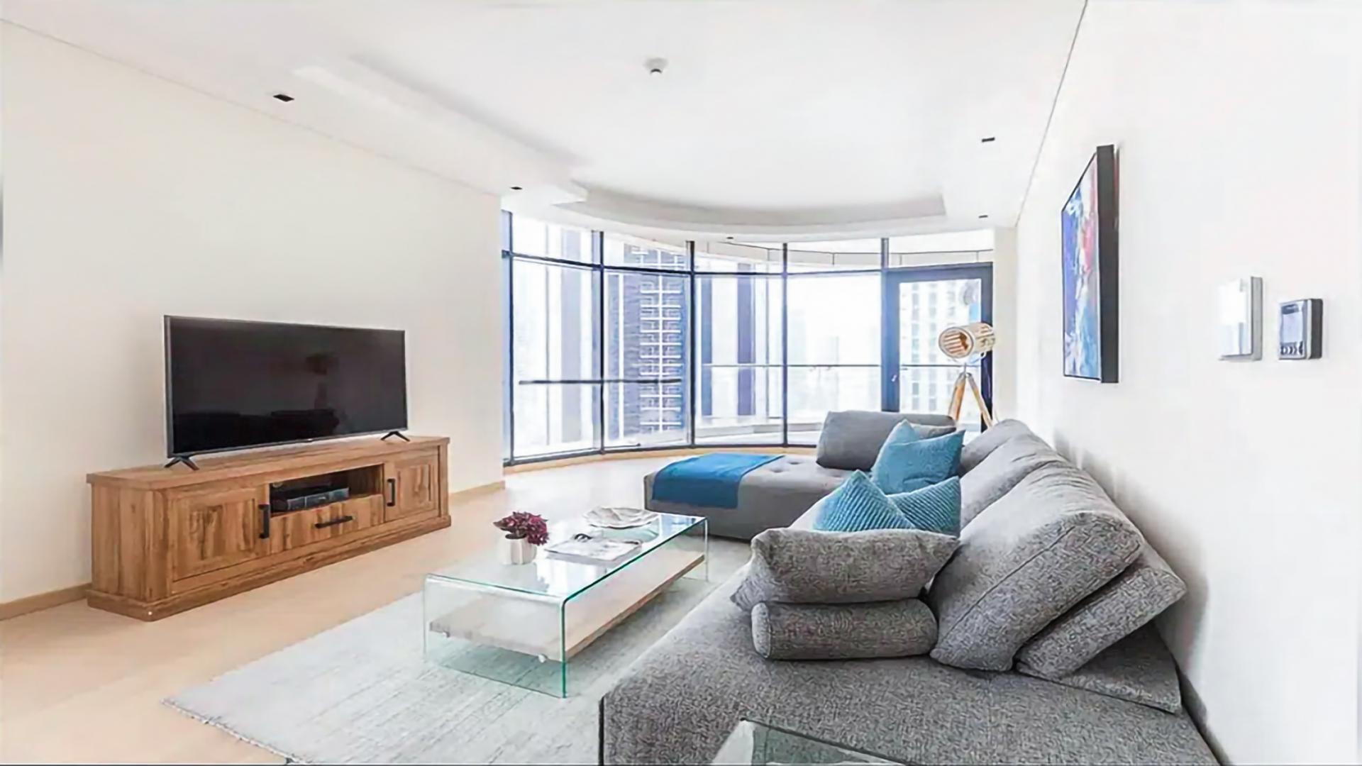 Luxurious RP Heights apartment balcony view in Downtown Dubai with modern furnishings