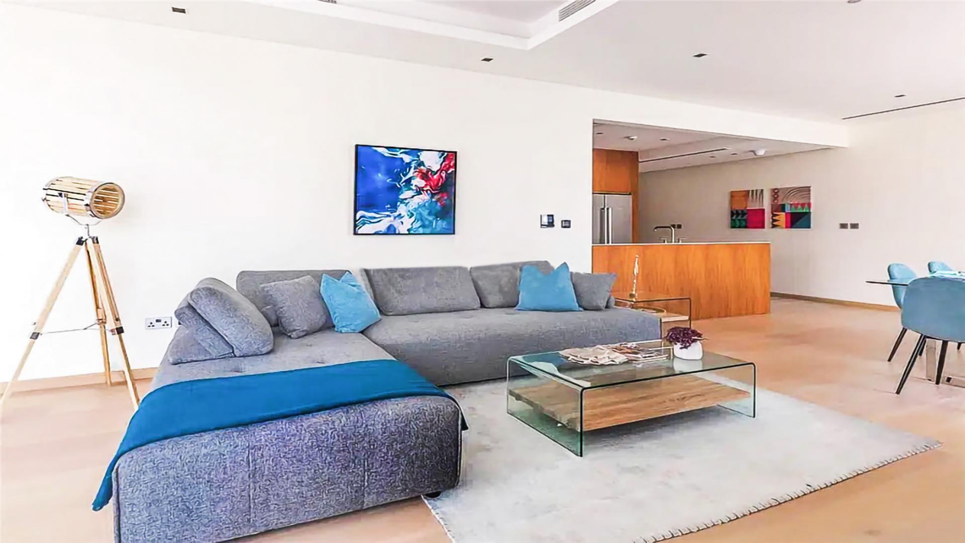 Luxurious furnished living room in RP Heights apartment, Downtown Dubai, with modern decor