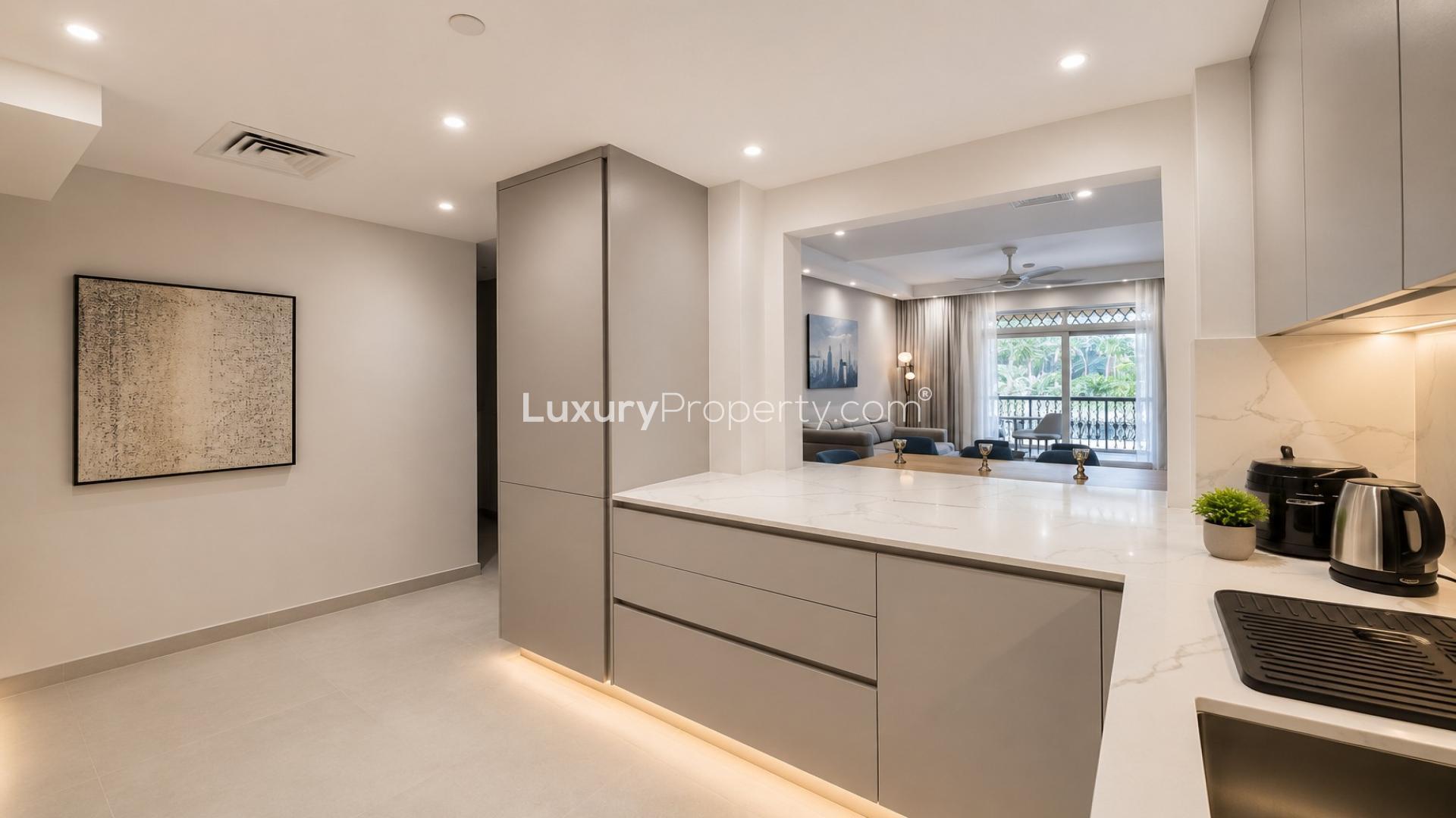 Furnished living room in Yansoon apartment, Burj view, Old Town, 2 bed + study for rent