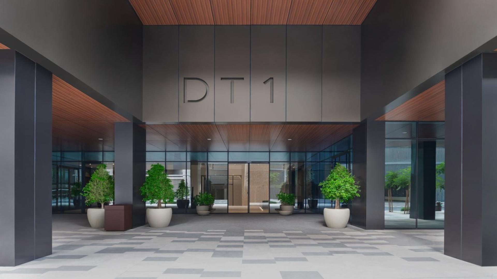 Spacious furnished living room in 2-bedroom apartment, DT1 Downtown Dubai, for rent