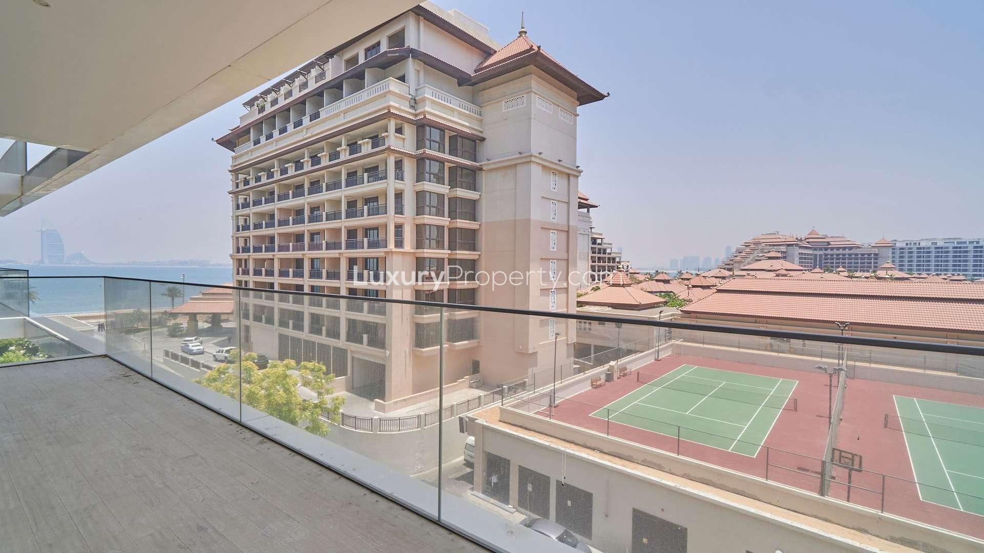 Luxurious Serenia Residences apartment exterior in Palm Jumeirah, available for rent