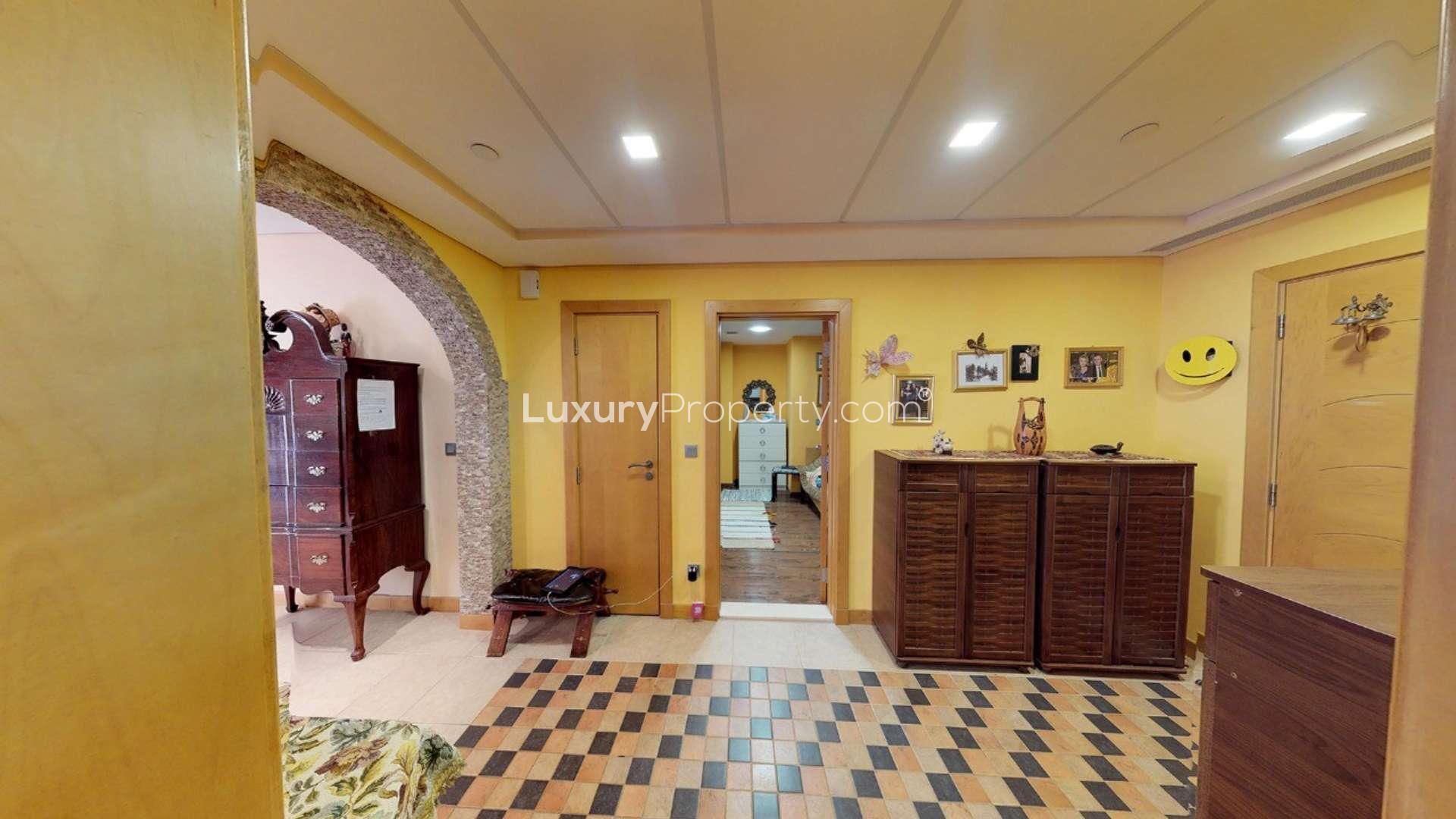 Balcony view from furnished 2-bedroom apartment in Shoreline Residences, Palm Jumeirah for rent