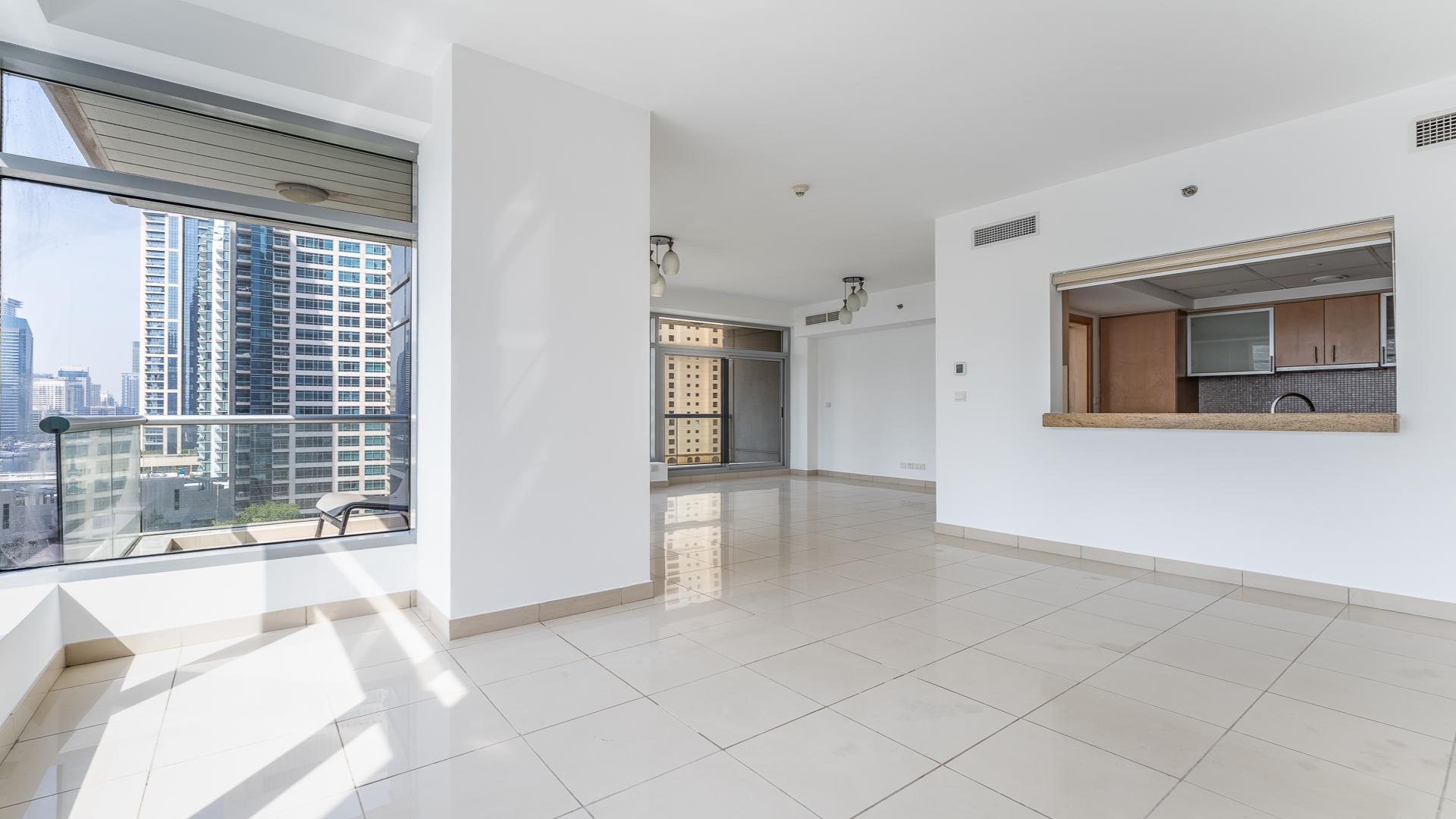 Bright living room in chiller-free 2-bed apartment, Blakely Tower, Dubai Marina