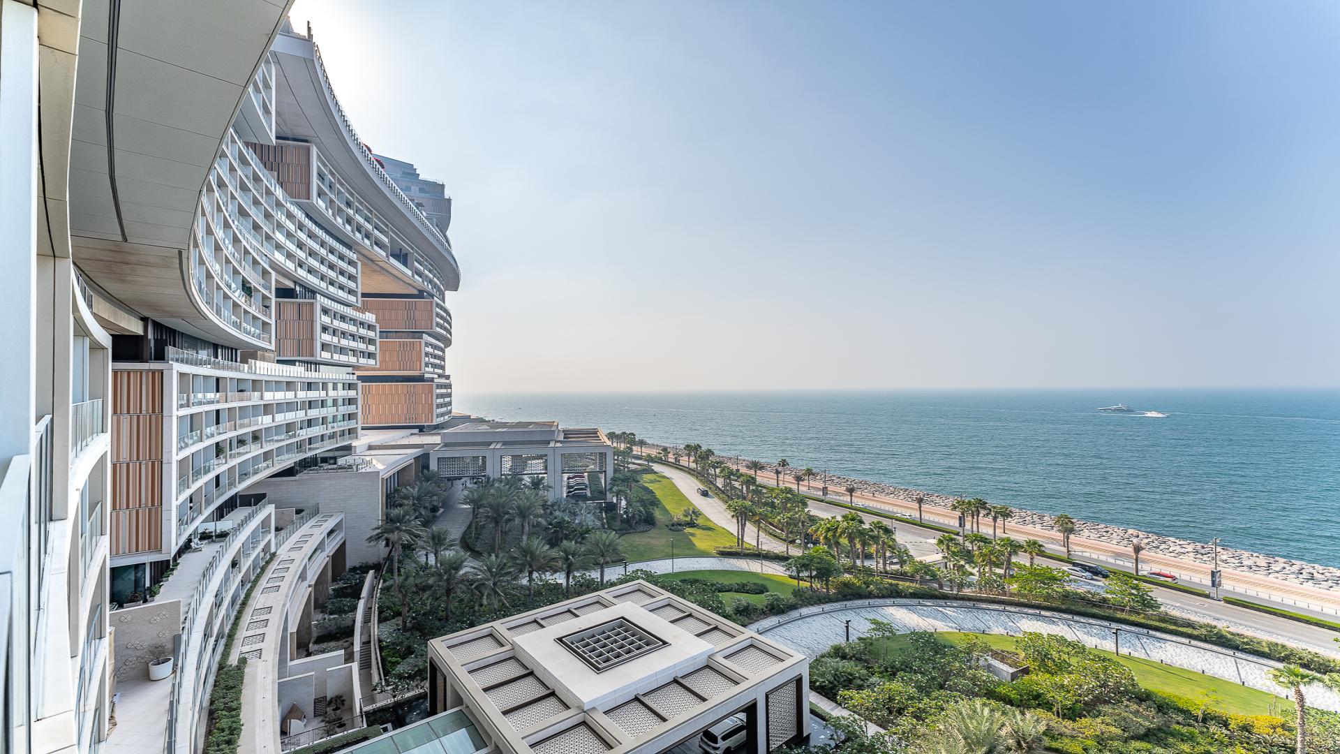 Modern kitchen and dining area in two-bedroom apartment, The Royal Atlantis, Palm Jumeirah