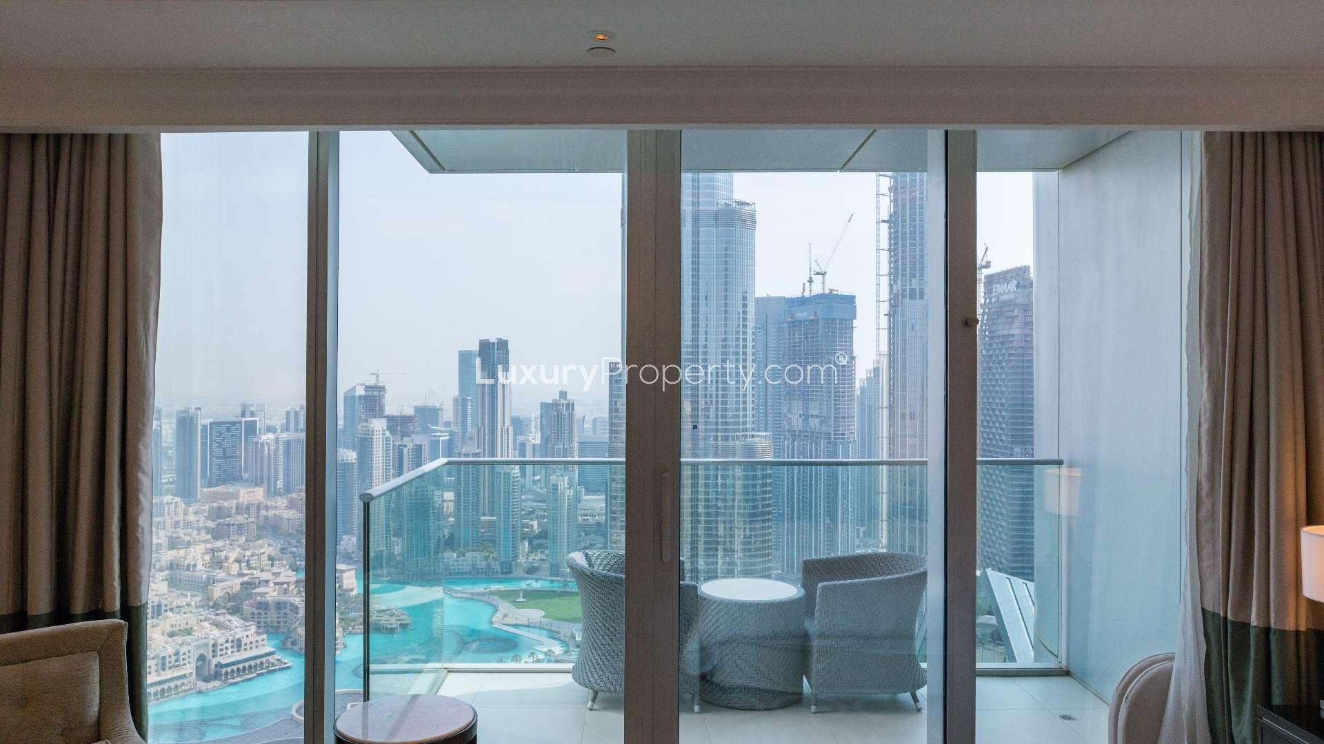 Modern kitchen in two-bedroom serviced apartment, The Address Boulevard, Downtown Dubai