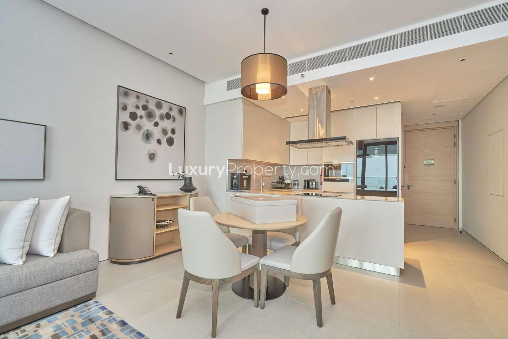 Furnished living area in 2-bed serviced apartment, Address Jumeirah Resort, JBR for rent