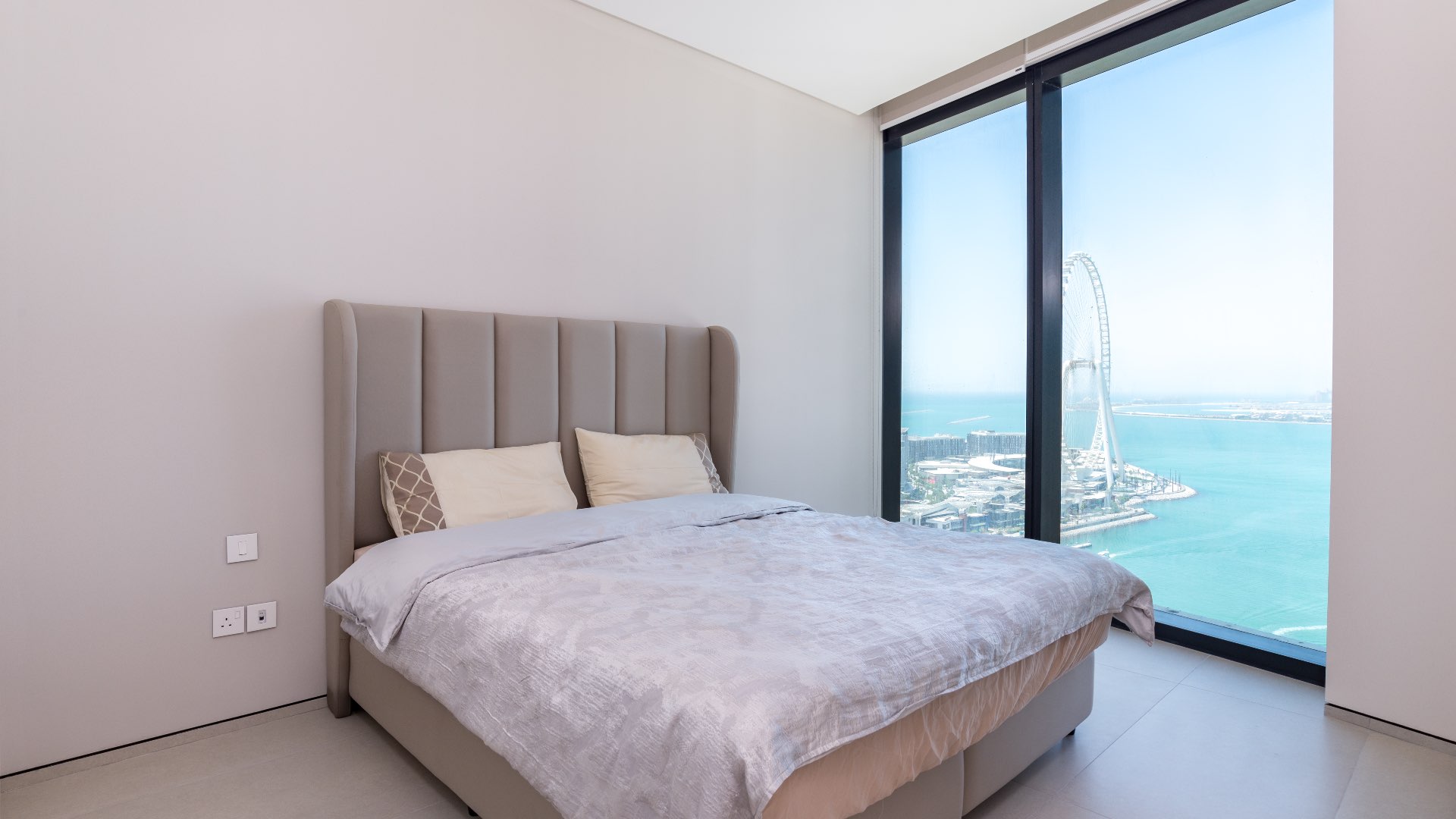 Modern kitchen with ocean view in two-bedroom apartment, The Address Jumeirah Beach Residence