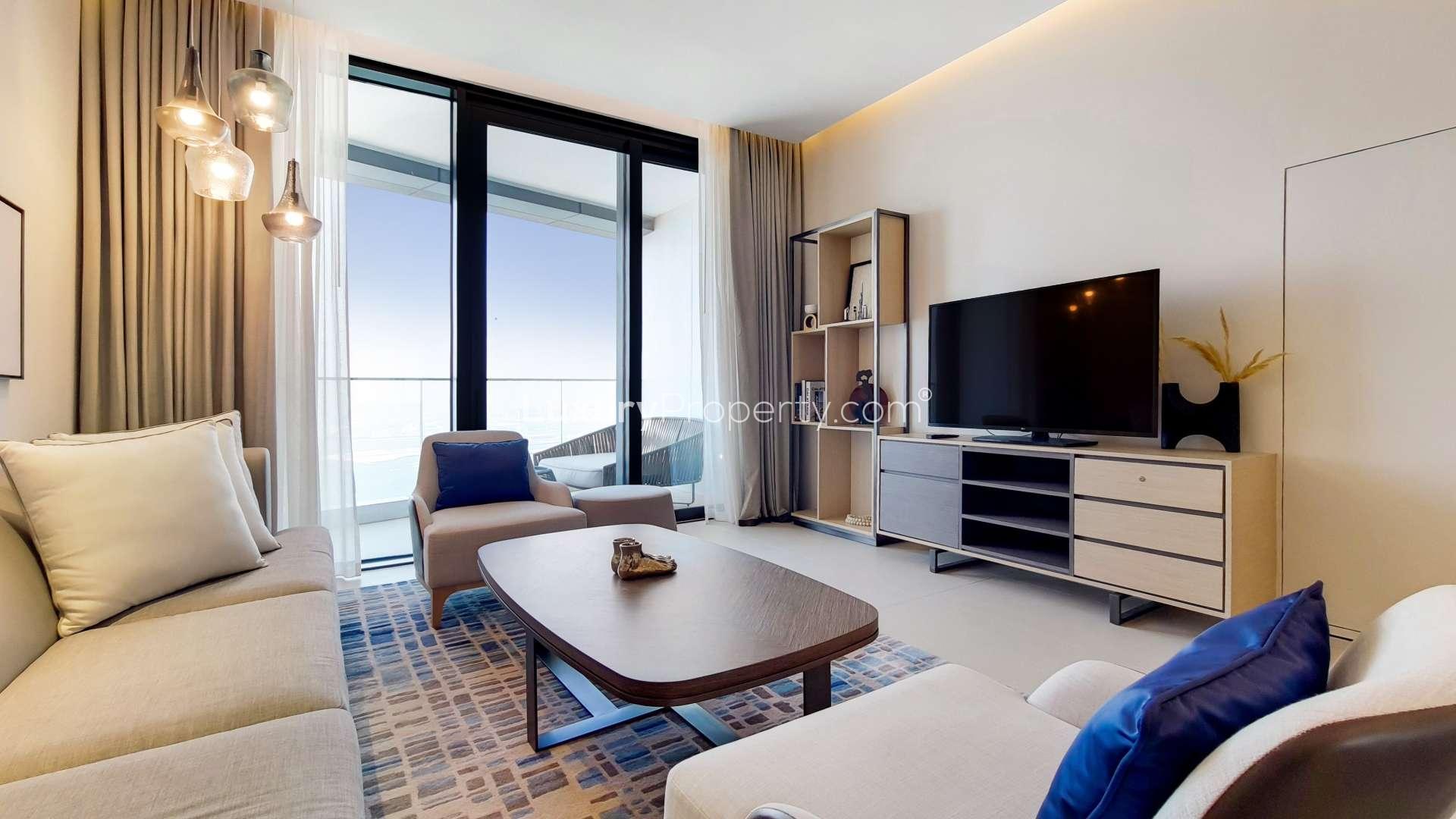 Aerial view of Jumeirah Beach Residence and Ain Dubai near The Address Jumeirah