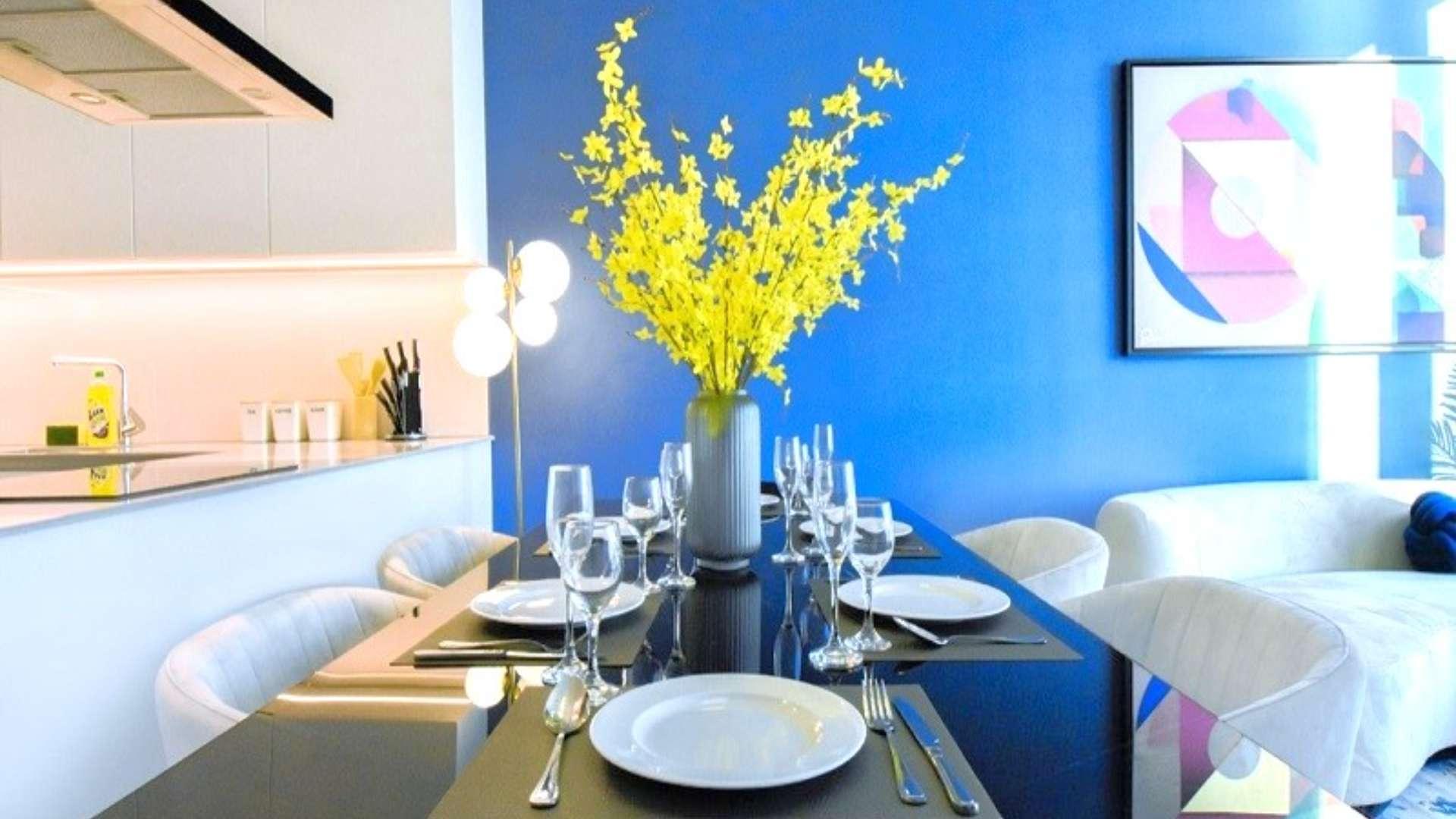 Luxury living room in serviced apartment, The Address Jumeirah Beach Residence, Dubai Marina