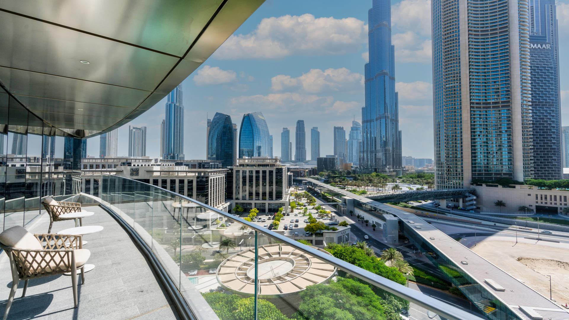 Luxurious living room in 2-bedroom serviced apartment, Address Sky View, Downtown Dubai for rent