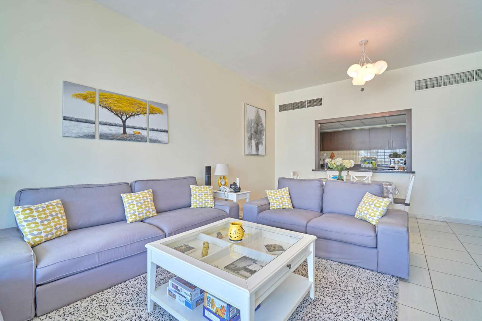 Bright bedroom with large windows, city views in Business Bay apartment, Windsor Manor