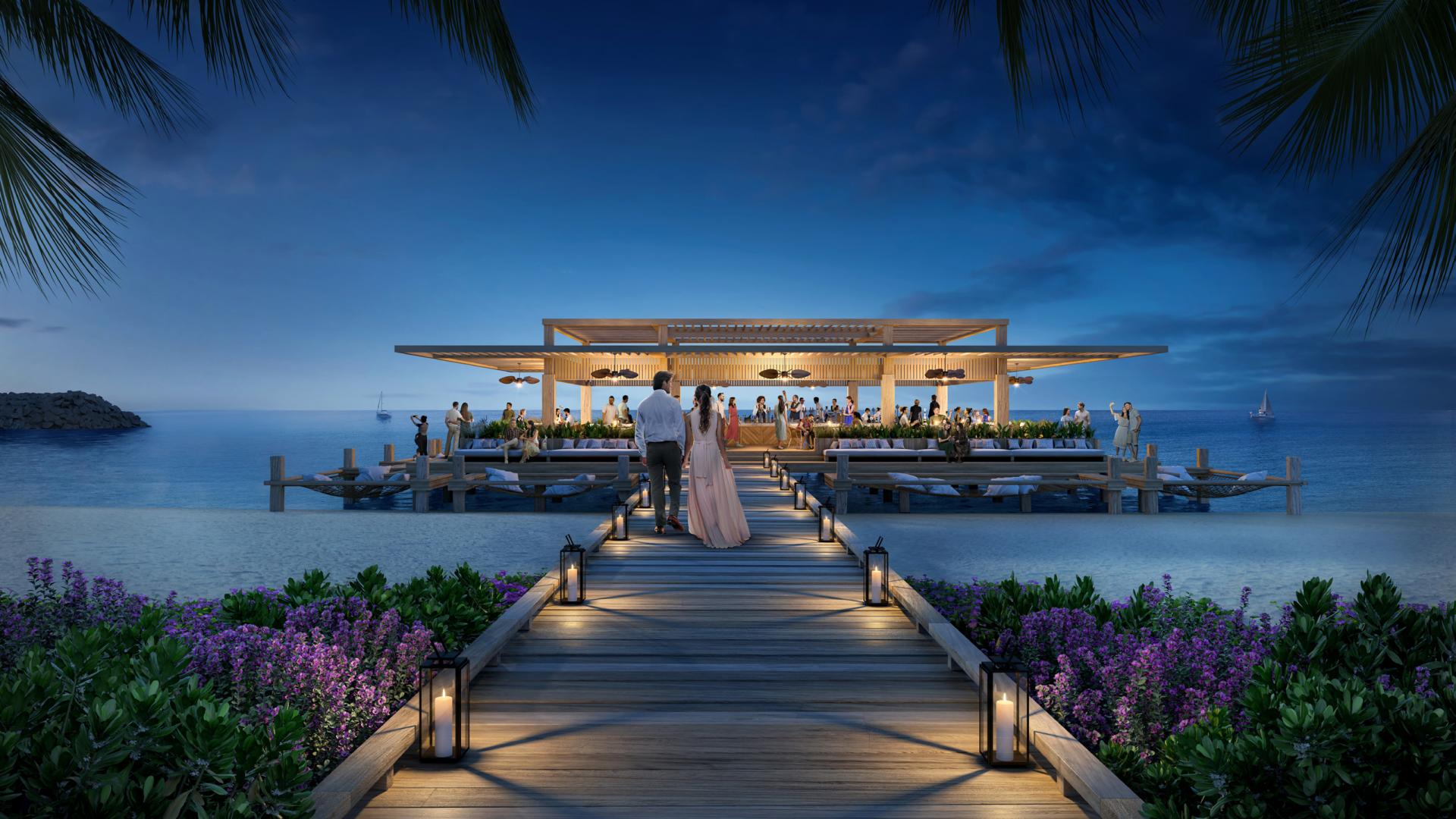 Luxurious waterfront apartment interior with ocean view at Address Marjan Island, Al Marjan Island