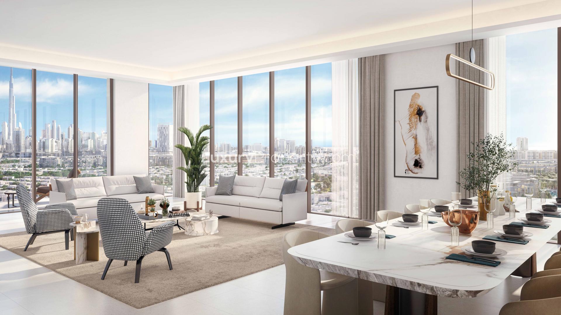 Elegant waterfront apartment with pool in District One, Mohammed Bin Rashid City, for sale