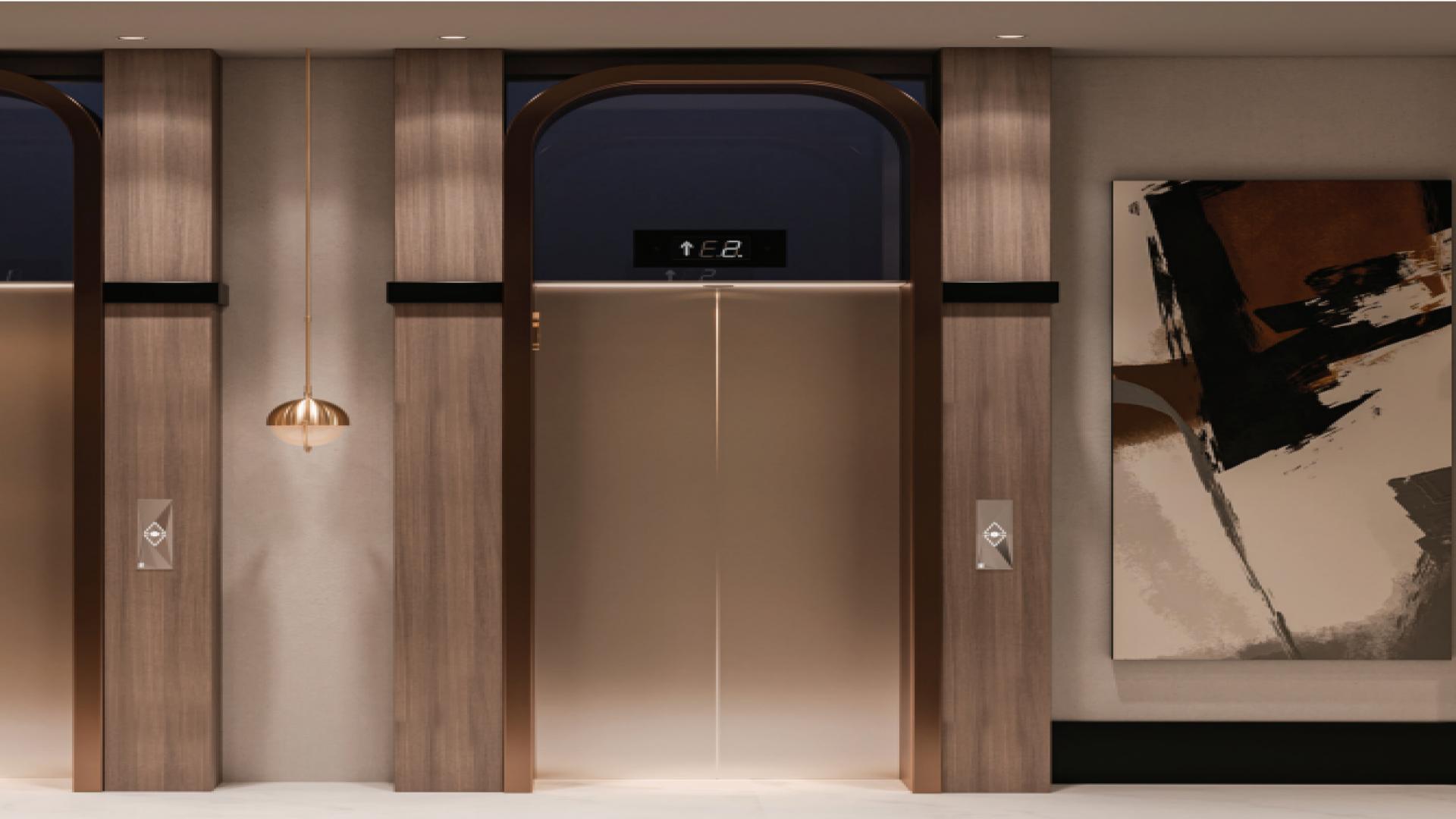 Outdoor dining and lounge area in Lilium Tower, Jumeirah Village Triangle apartment for sale