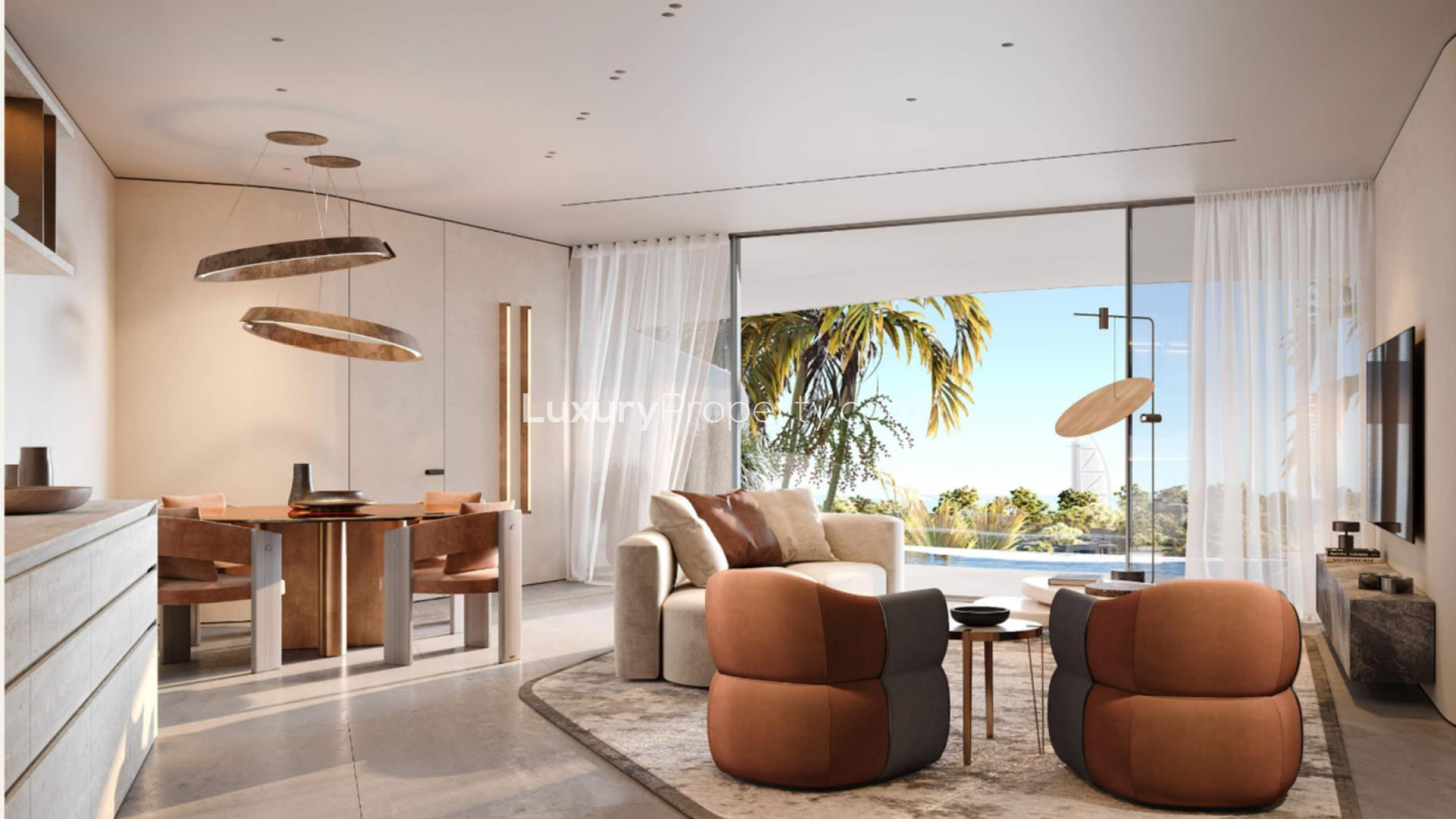 Modern architecture of Trussardi Residences in Al Furjan, showcasing luxury amenities and design