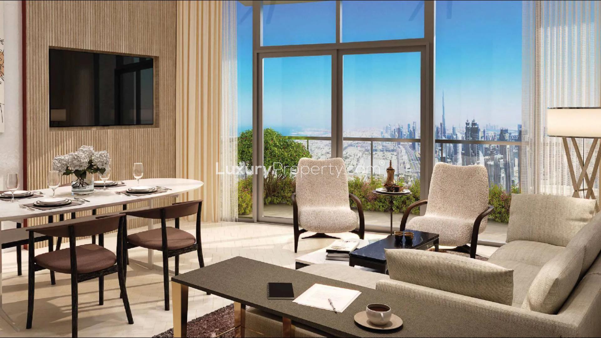 Sunset view from 2-bedroom apartment balcony at Biltmore Residences Sufouh, Al Sufouh