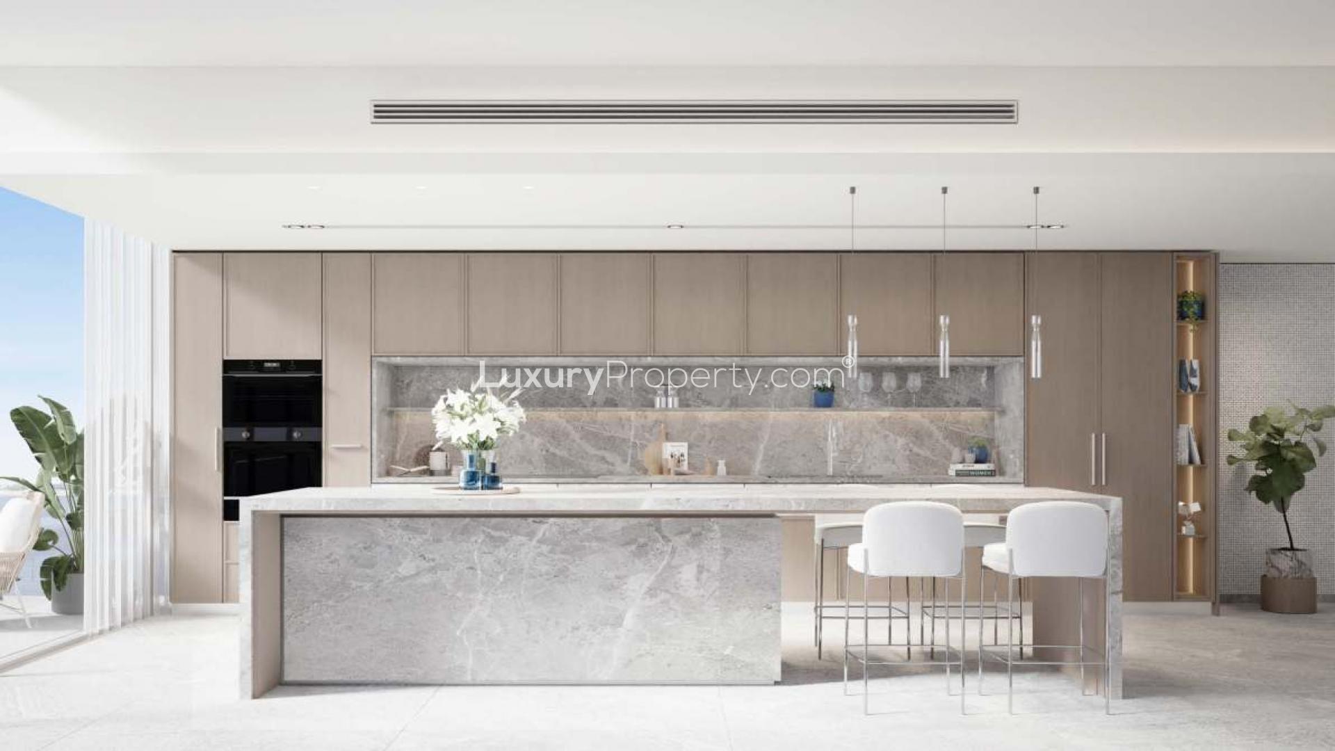 Luxurious modern kitchen in 2-bedroom apartment, Ellington Art Bay, Al Jaddaf, for sale