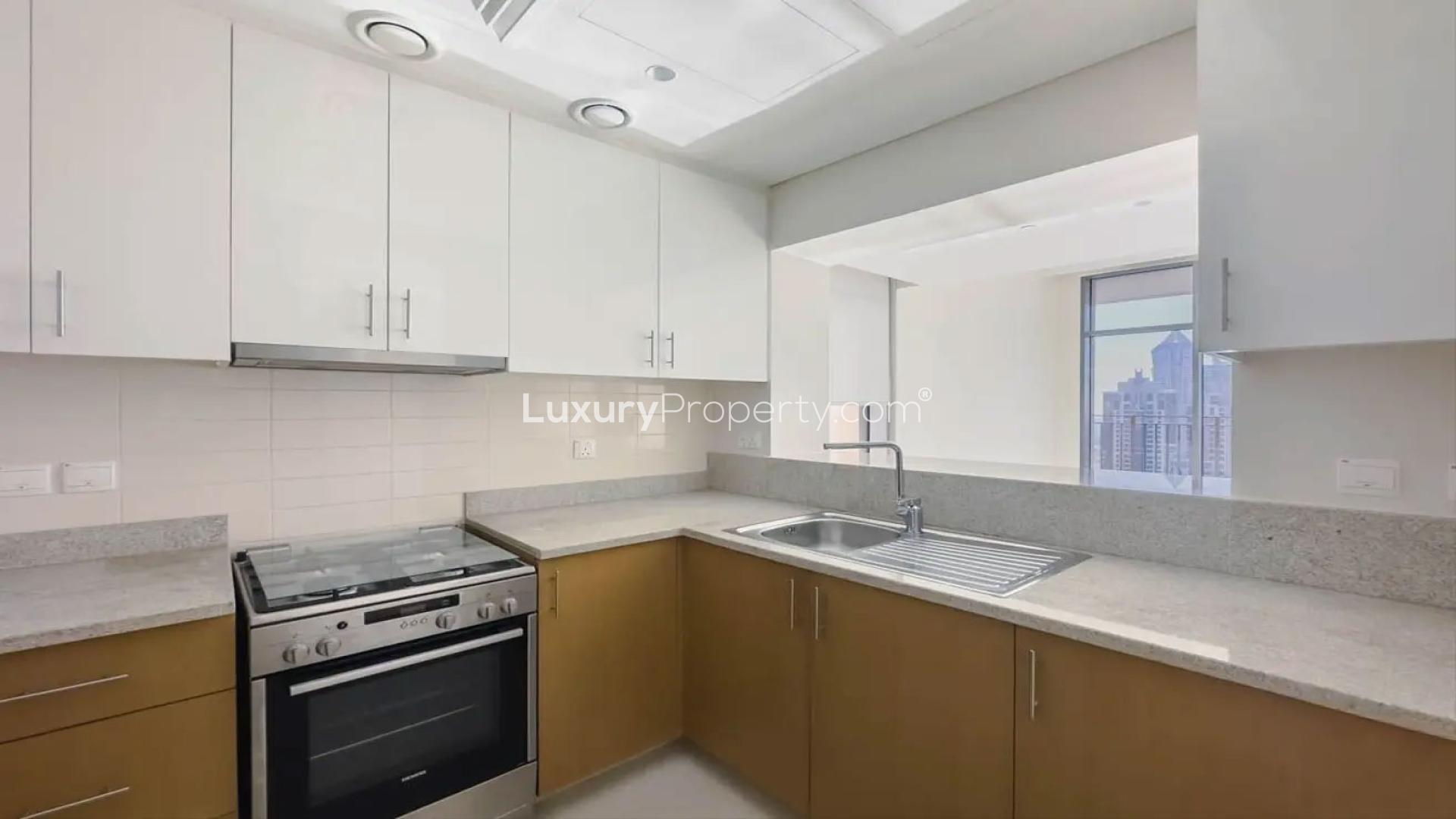 Bright living area in 2-bedroom apartment, BLVD Crescent Podium, Downtown Dubai