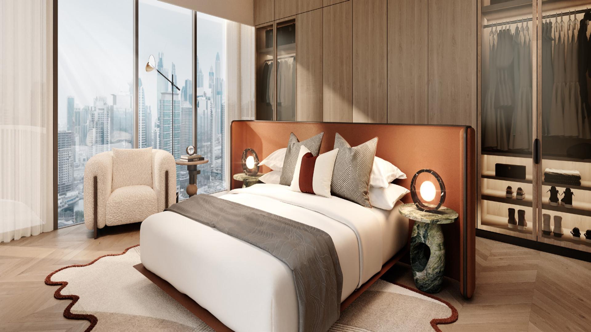 Panoramic view of Jumeirah Lake Towers skyline near W Residences JLT apartment for sale