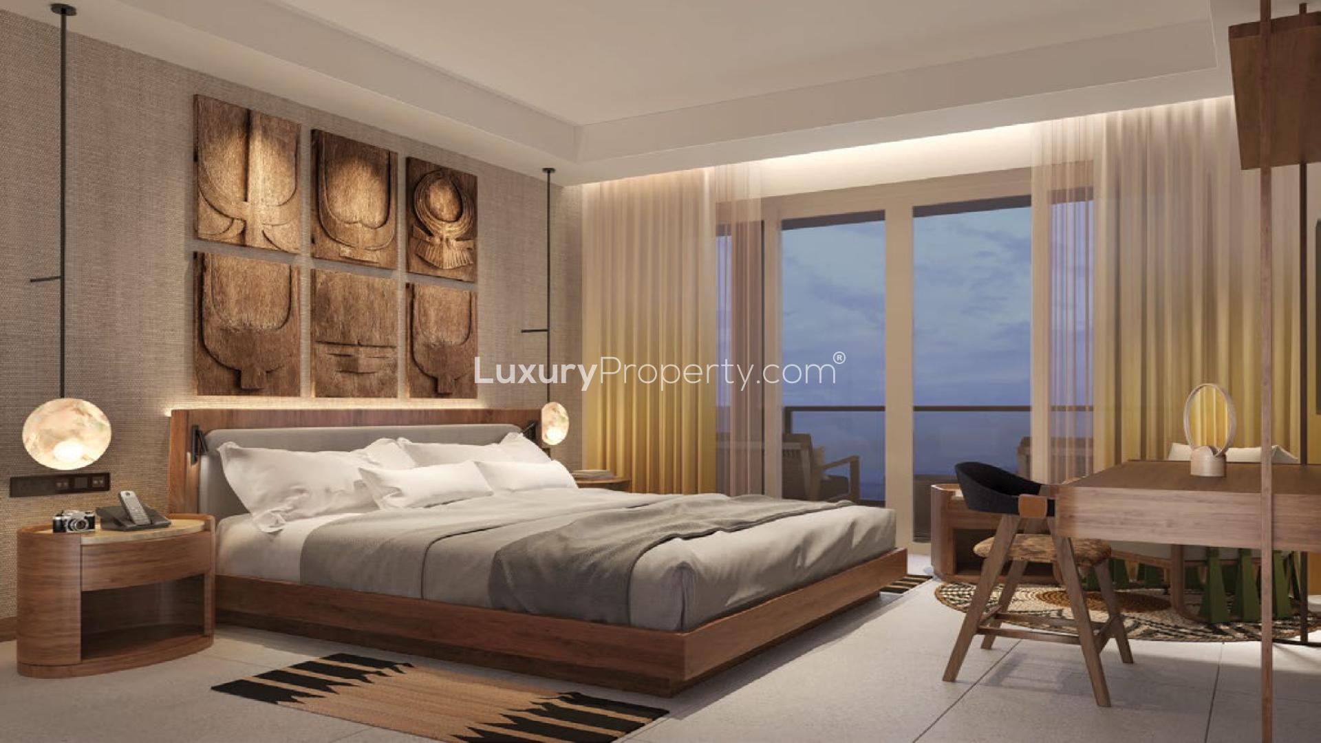 Infinity pool with ocean view at 2-bedroom condo in Albizya Bay, Seychelles