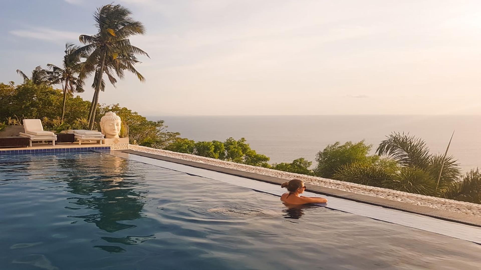 2-bedroom condo in lush Albizya Bay, Seychelles, surrounded by tropical greenery