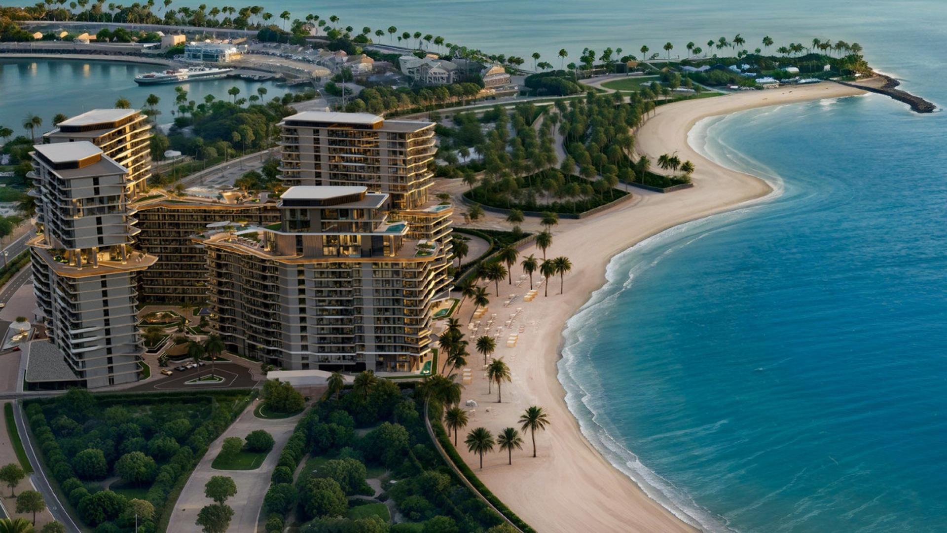 Luxurious Costa Mare apartment lobby with ocean views, elegant decor, and modern furnishings