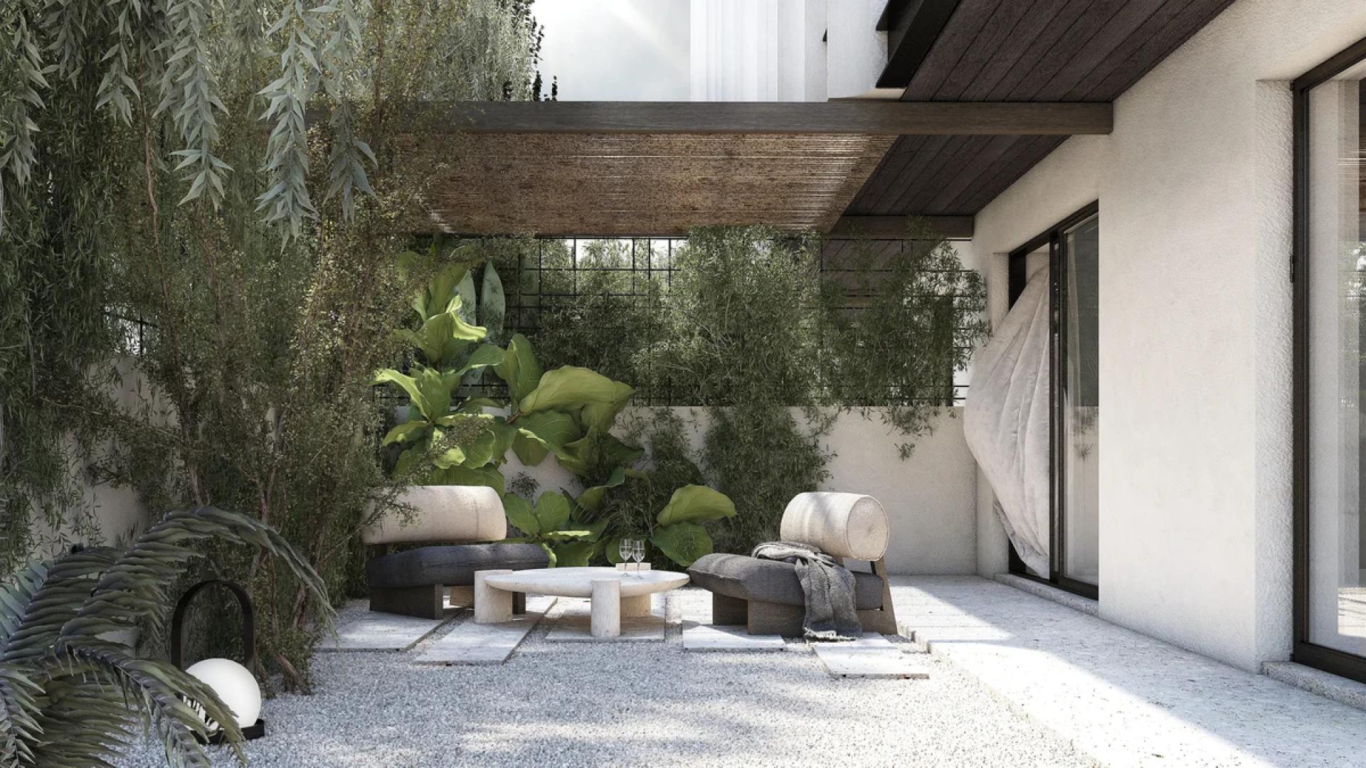 Contemporary apartment building exterior in Iliso Suites, Athens Riviera, with balconies and modern design