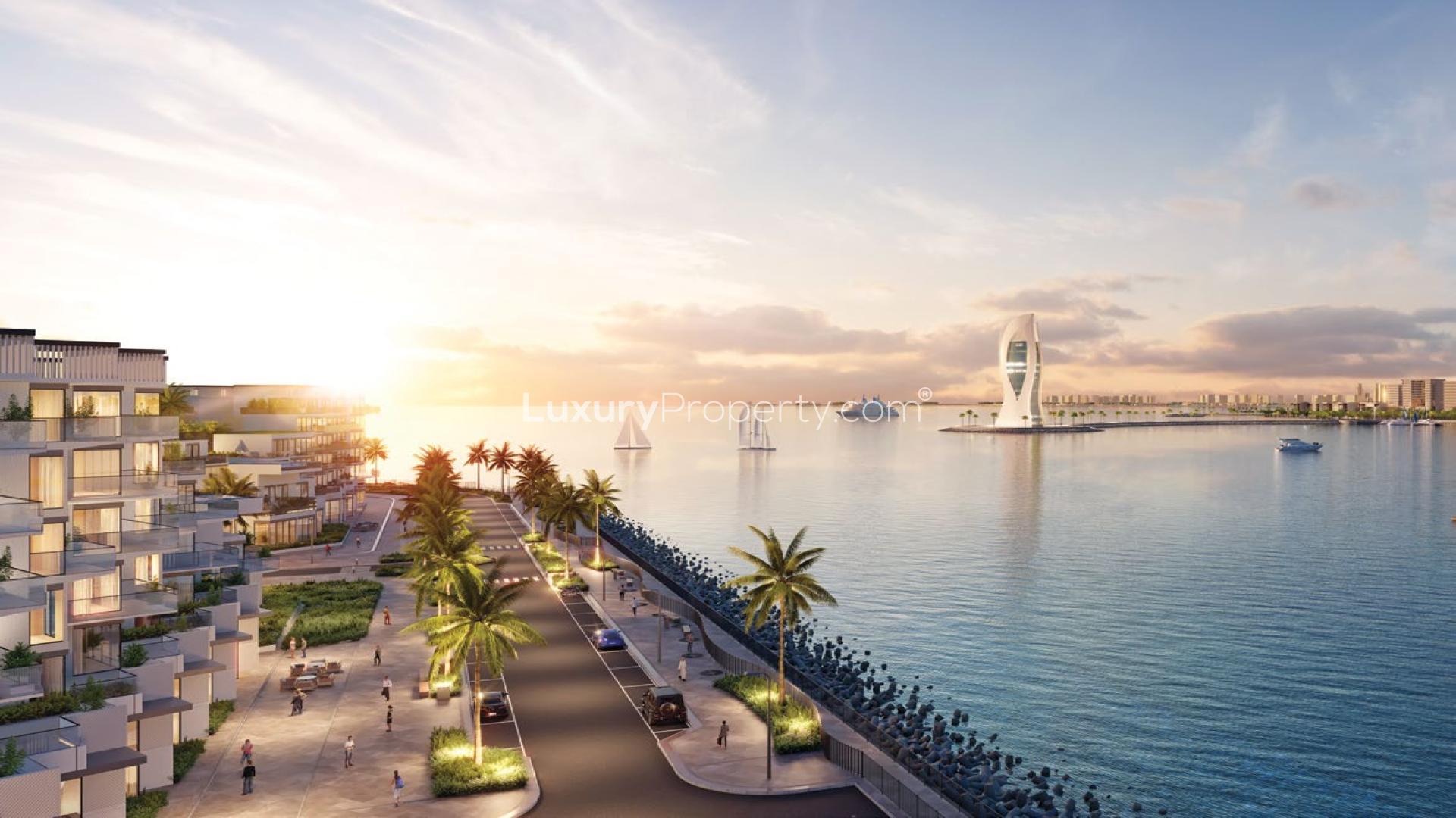 Seafront view from luxury apartment at The Weekend by Elie Saab, Doha