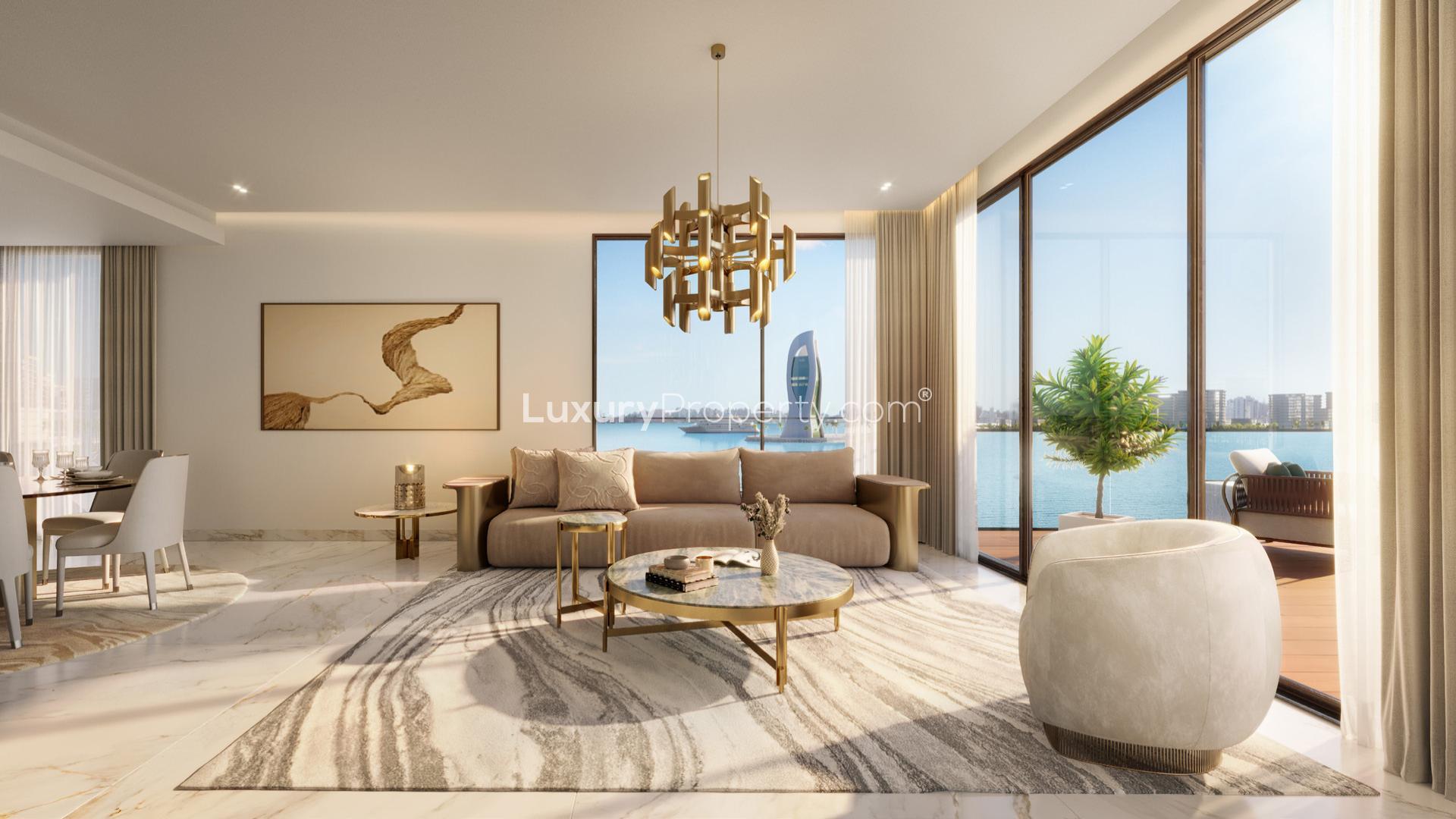 Coastal apartment view at Les Vagues by Elie Saab, Qetaifan, with serene waterfront scenery
