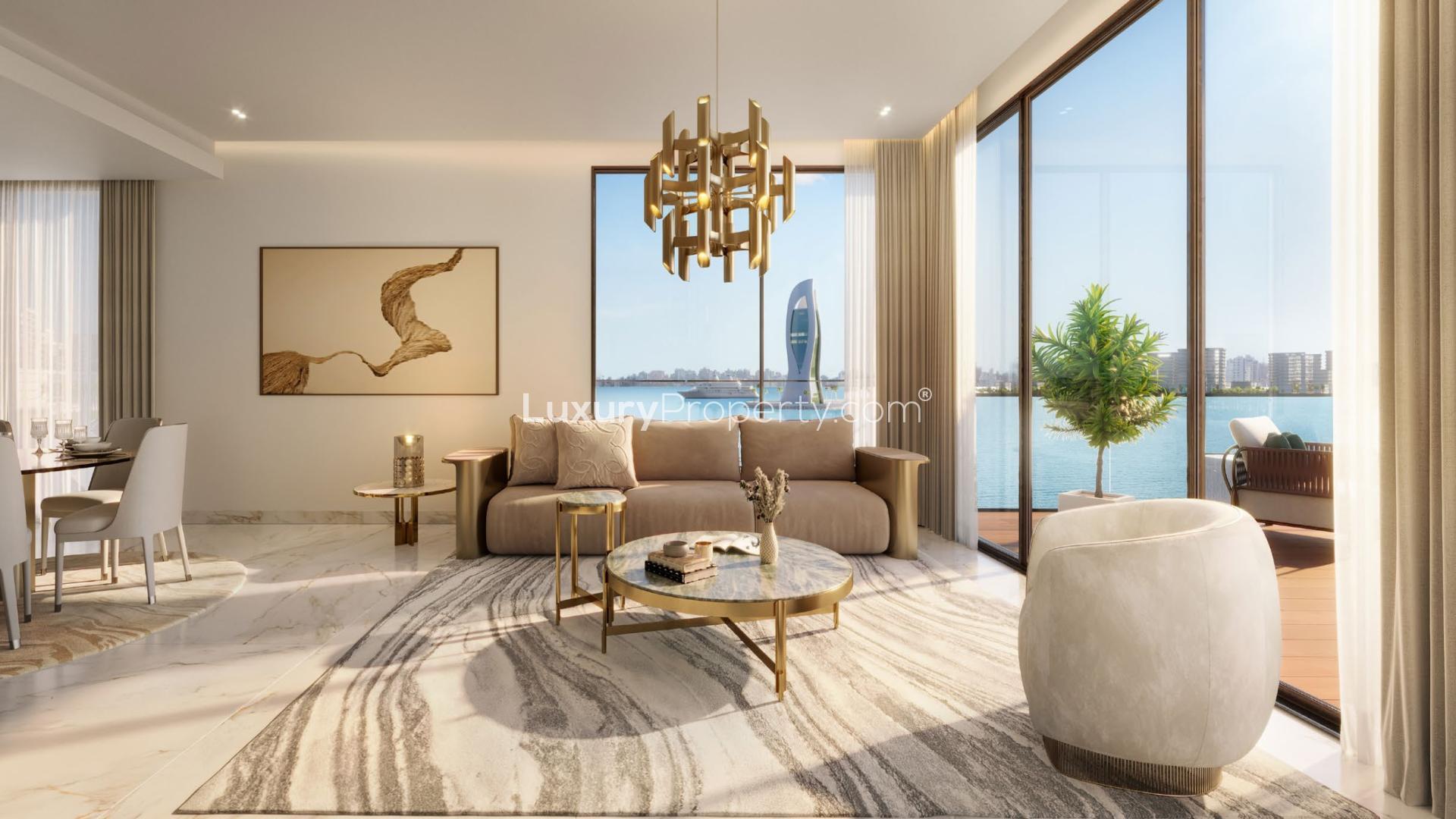 Luxurious living room in 2-bedroom apartment, Qetaifan, The Weekend 02 by Elie Saab