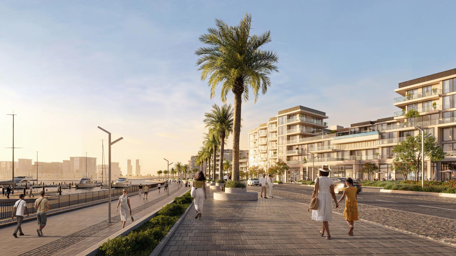 Waterfront 2-bedroom apartment with seafront views and infinity pool in Qetaifan, L Horizon