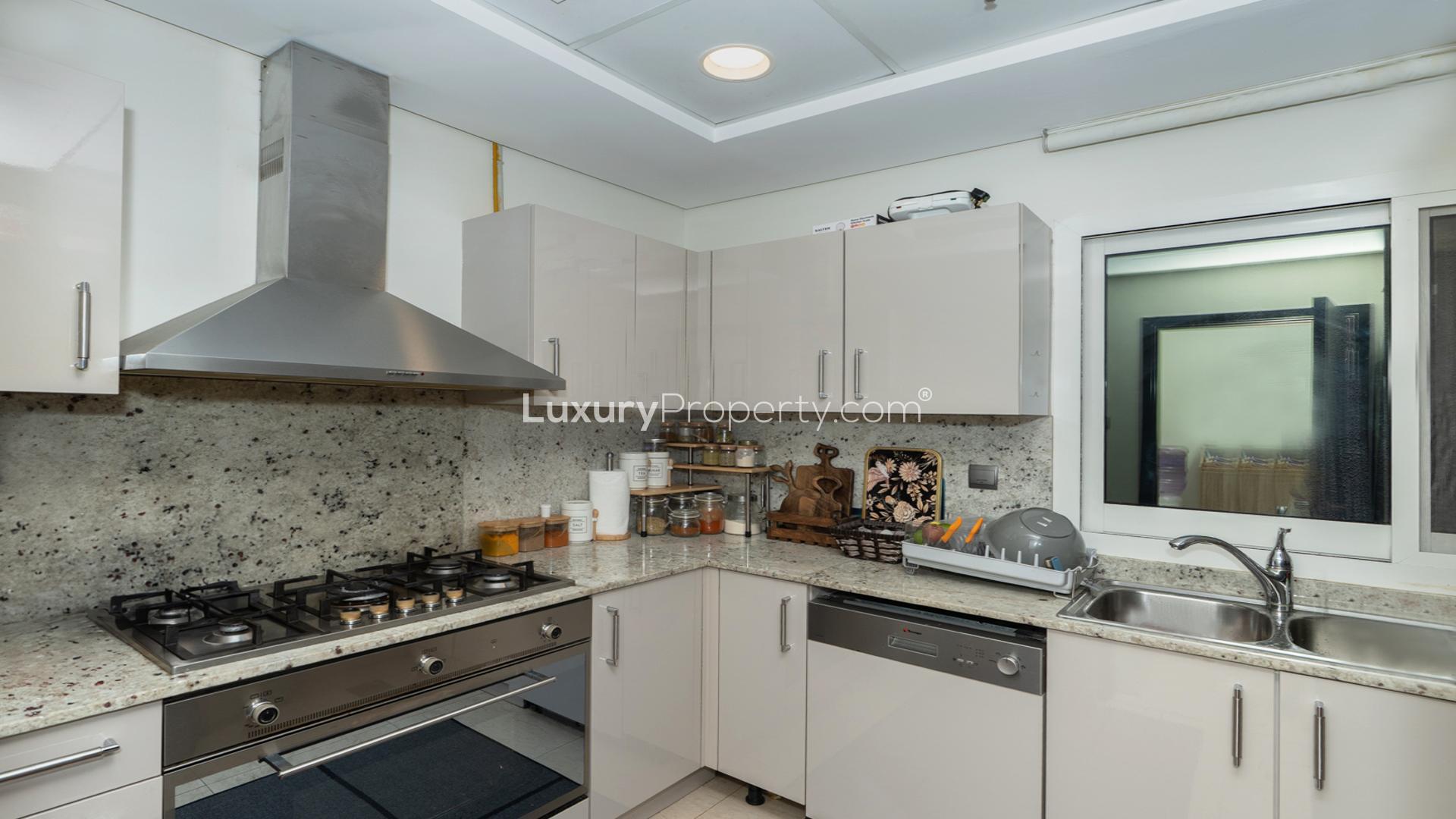 Living room of 2-bedroom apartment in Mon Reve, Downtown Dubai with modern decor