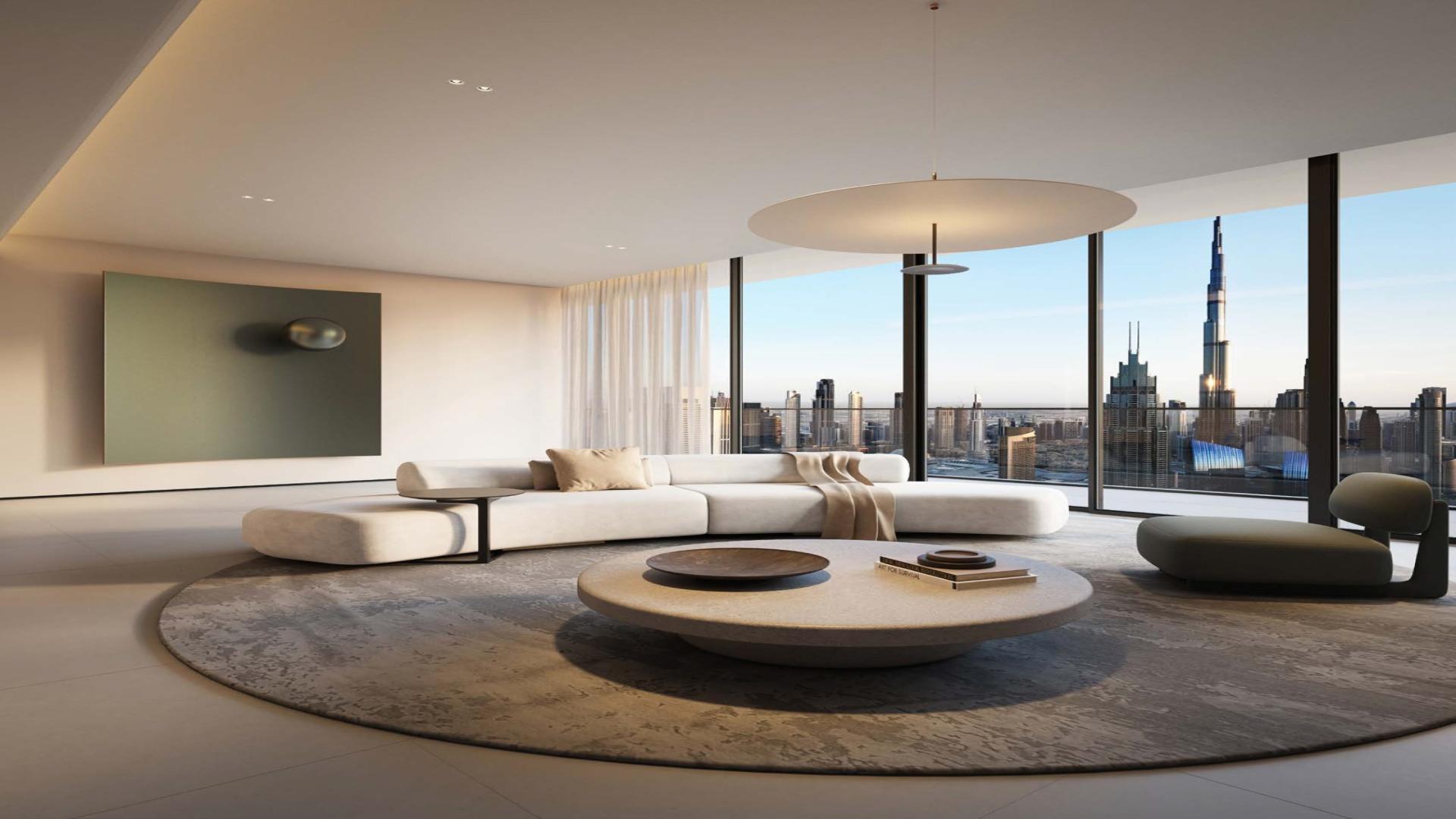 Luxurious living room view in Akala Hotel and Residences, DIFC apartment for sale