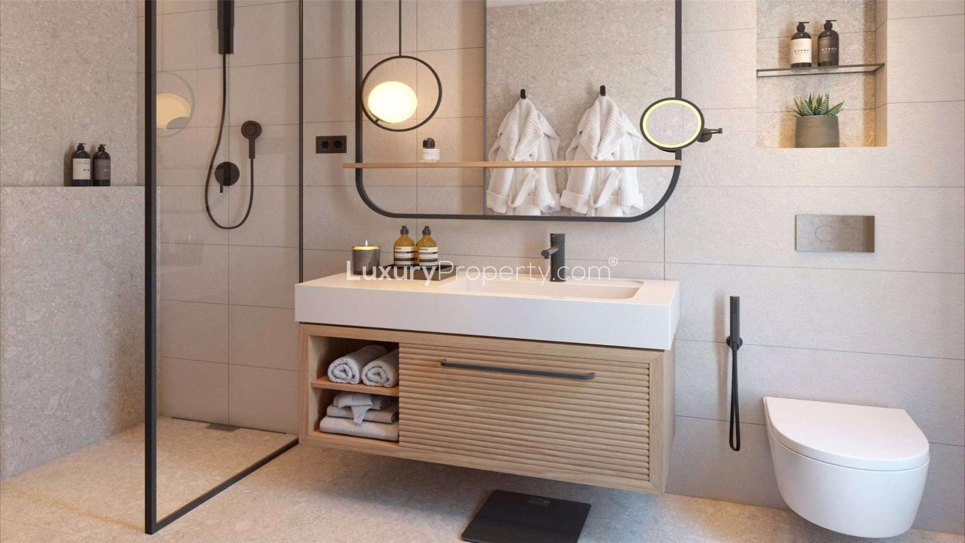 Aerial view of Mistral Apartment, Boka Place, overlooking Bay of Kotor, Porto Montenegro