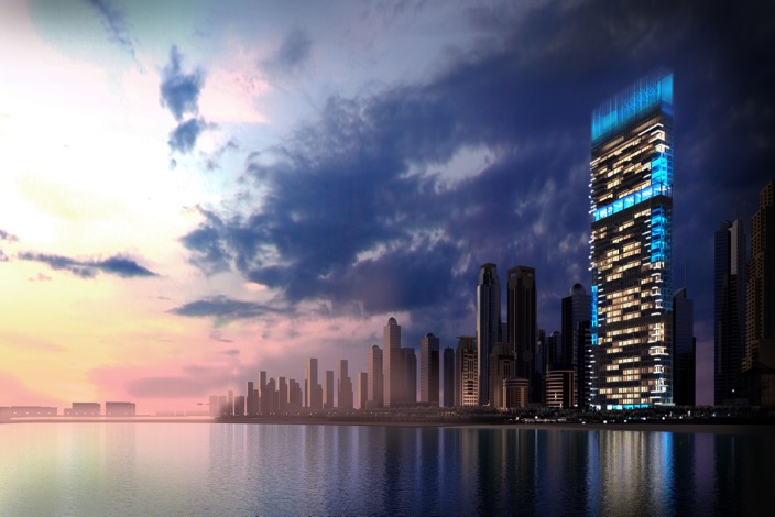 Luxurious beachfront apartment in 1/JBR, Dubai with stunning skyline and ocean view