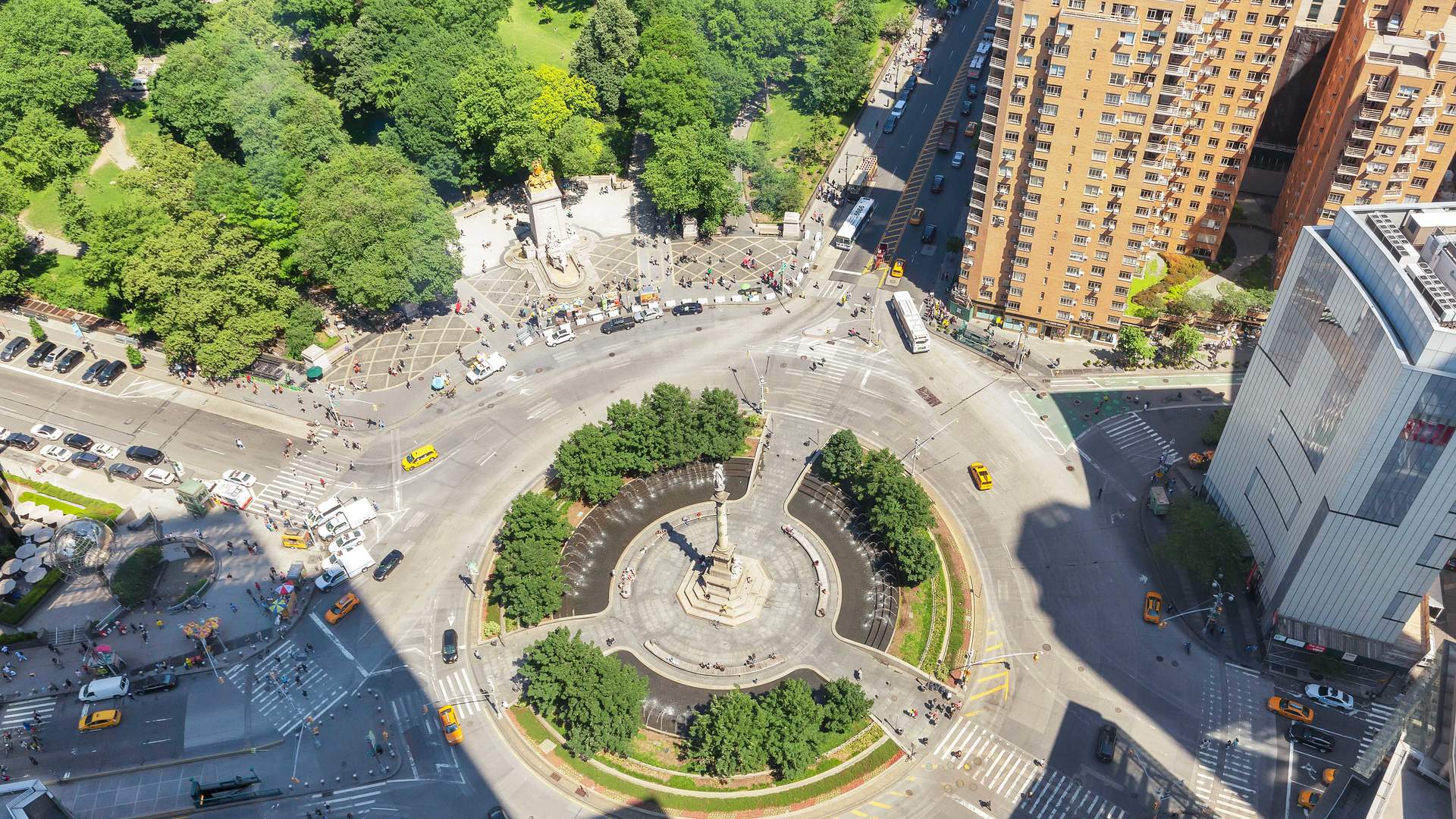 Indoor pool with city skyline view in luxury Manhattan apartment, New York