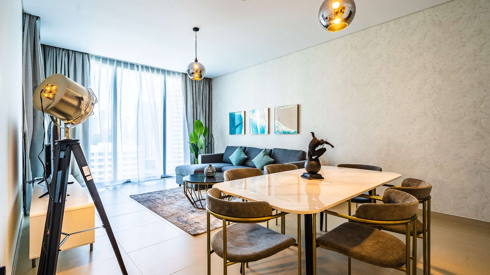 Modern bathroom with double sinks in Dubai Marina apartment for sale, Ref No: LP10761