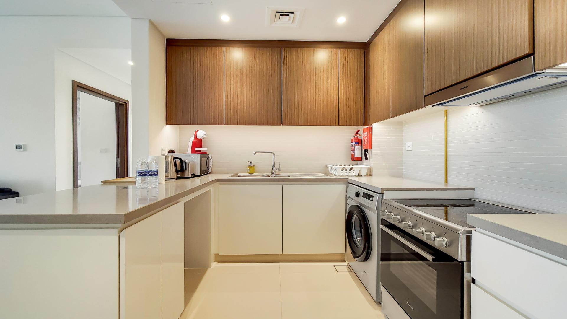 Luxury furnished living room in 2-bedroom apartment, 52/42 Tower, Dubai Marina, modern decor