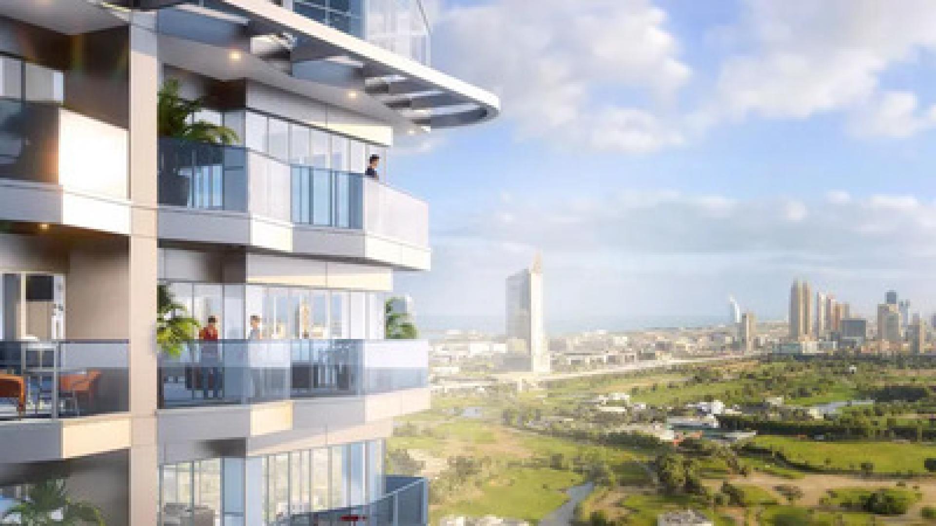 Elegant lobby entrance at Golf Views Seven City, JLT apartment for sale