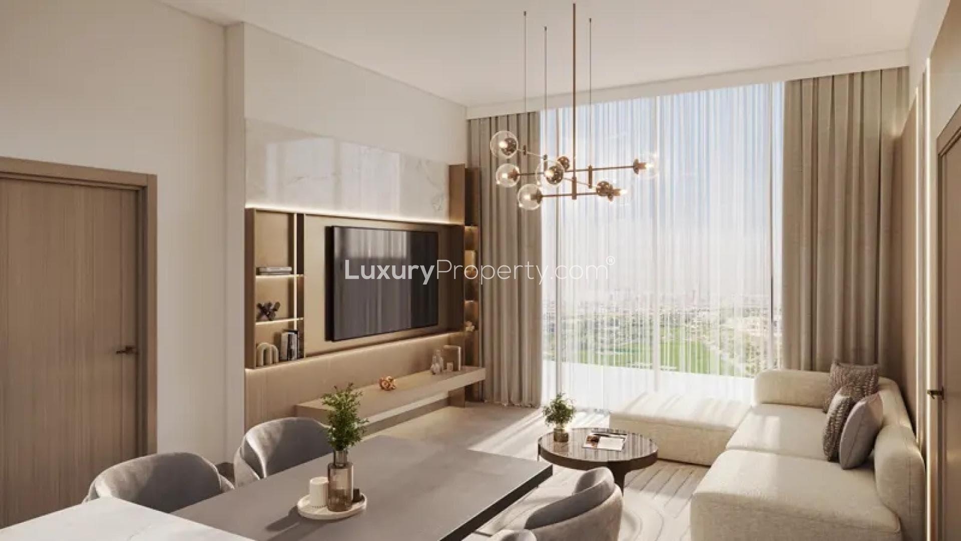 Modern kitchen in 2-bedroom apartment, Fairway Residences, Dubai Sports City, LP46524