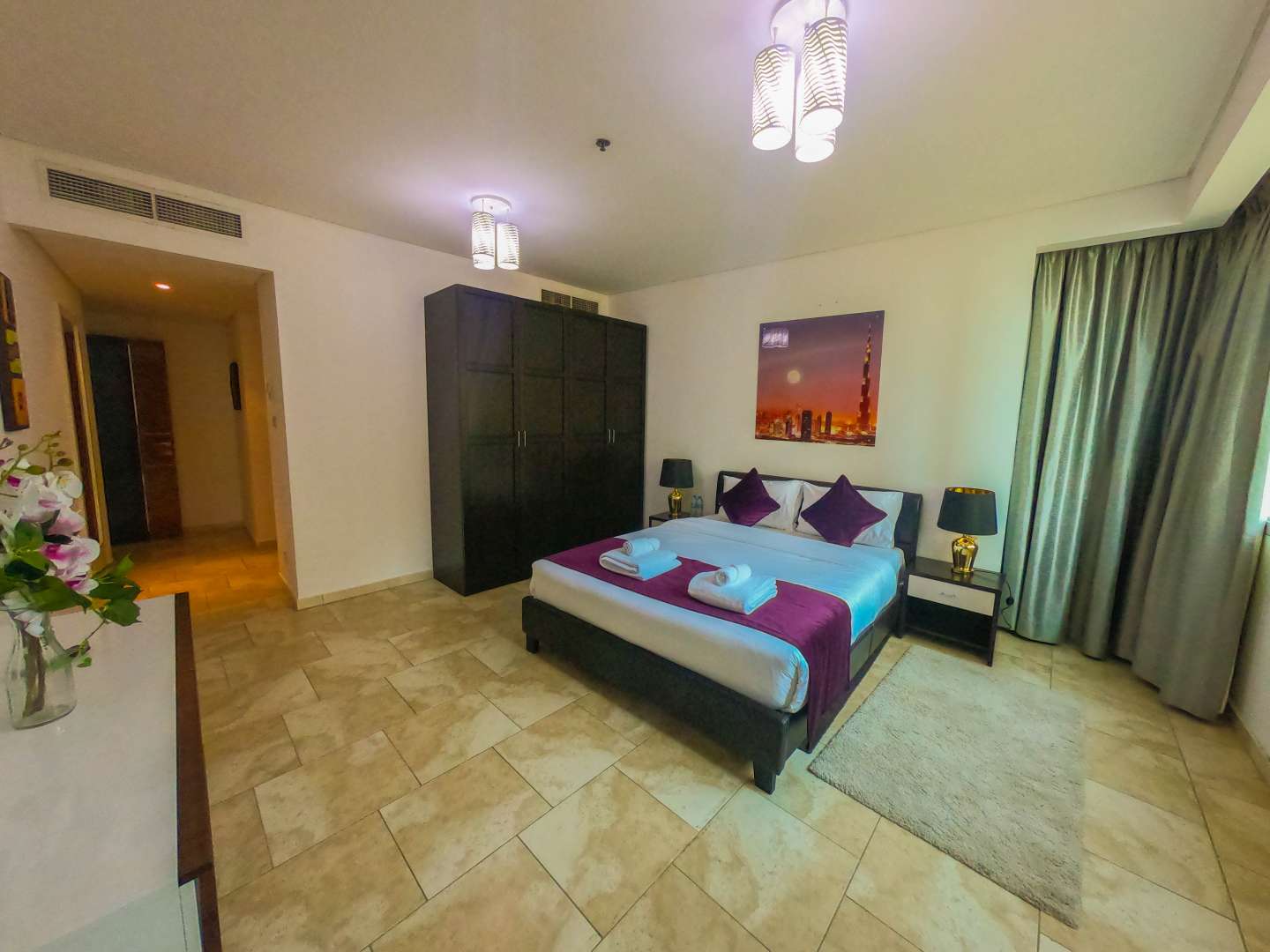 Furnished bedroom in Al Fattan Marine Tower 2, Jumeirah Beach Residence apartment for sale