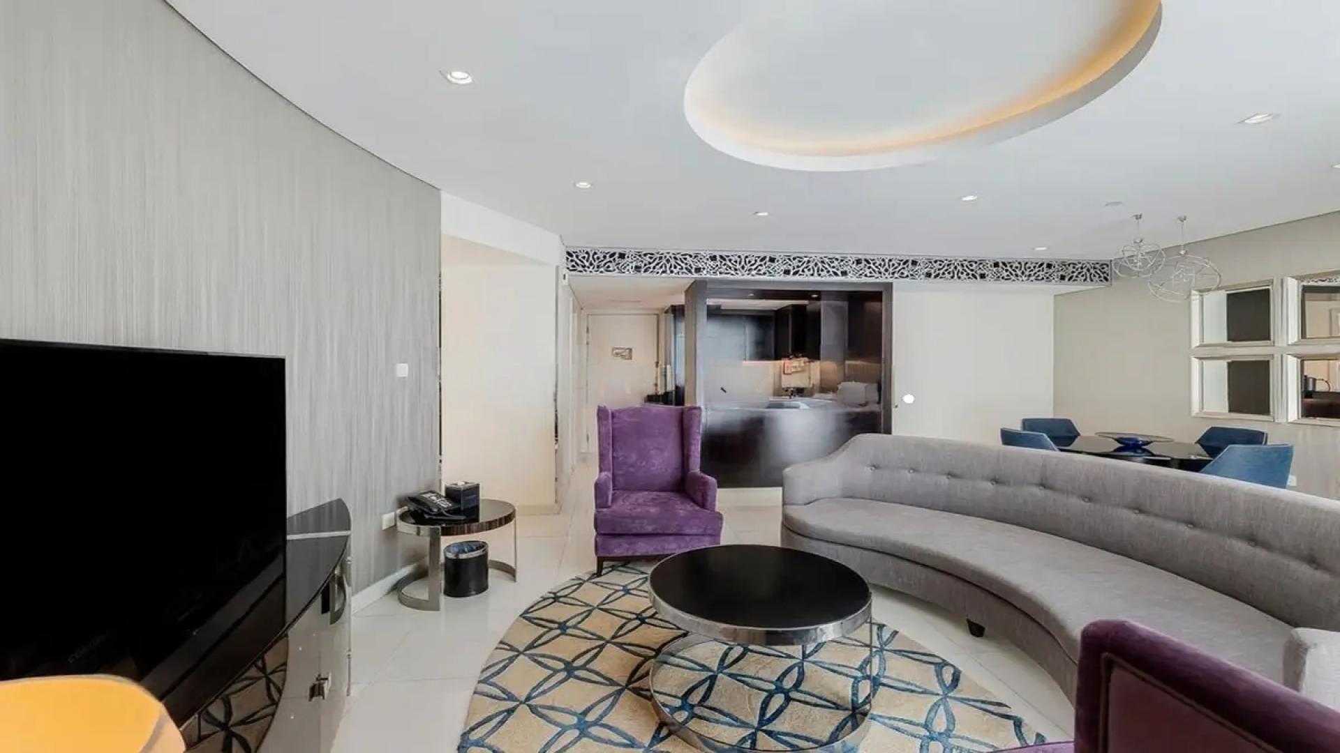Luxurious living room in Damac Maison The Distinction, Downtown Dubai apartment for sale