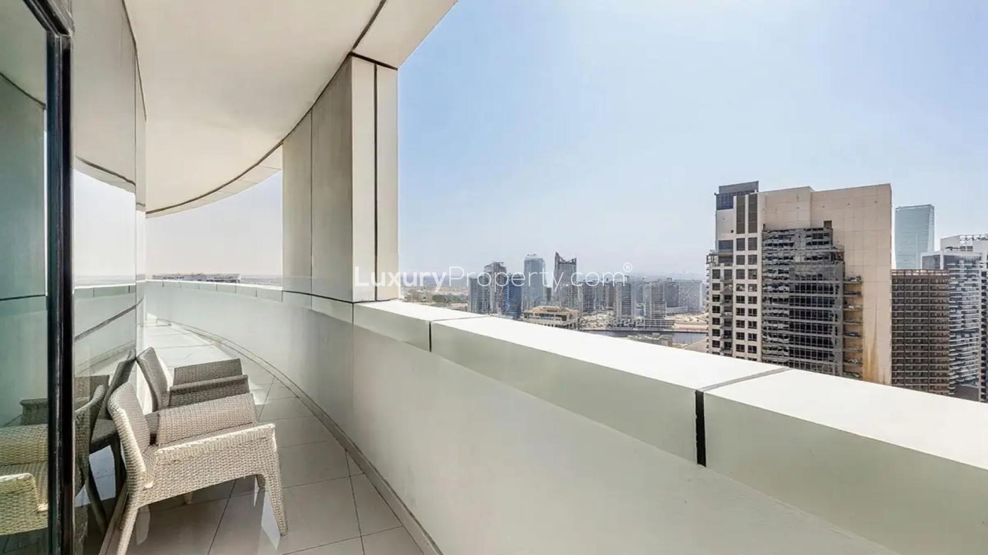 Skyline view from Damac Maison The Distinction apartment in Downtown Dubai