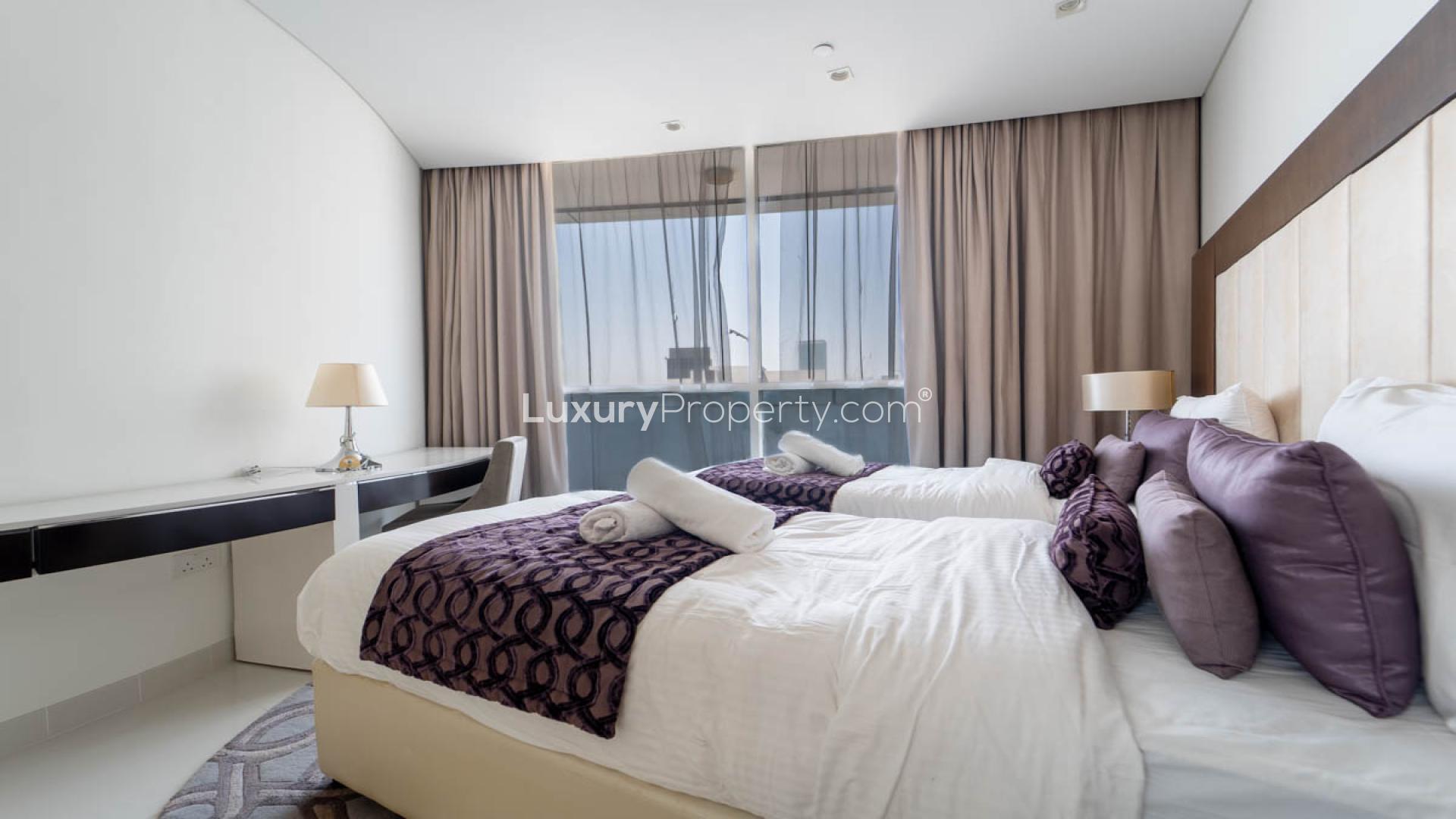 Furnished bedroom in 2-bedroom apartment, Damac Maison The Distinction, Downtown Dubai