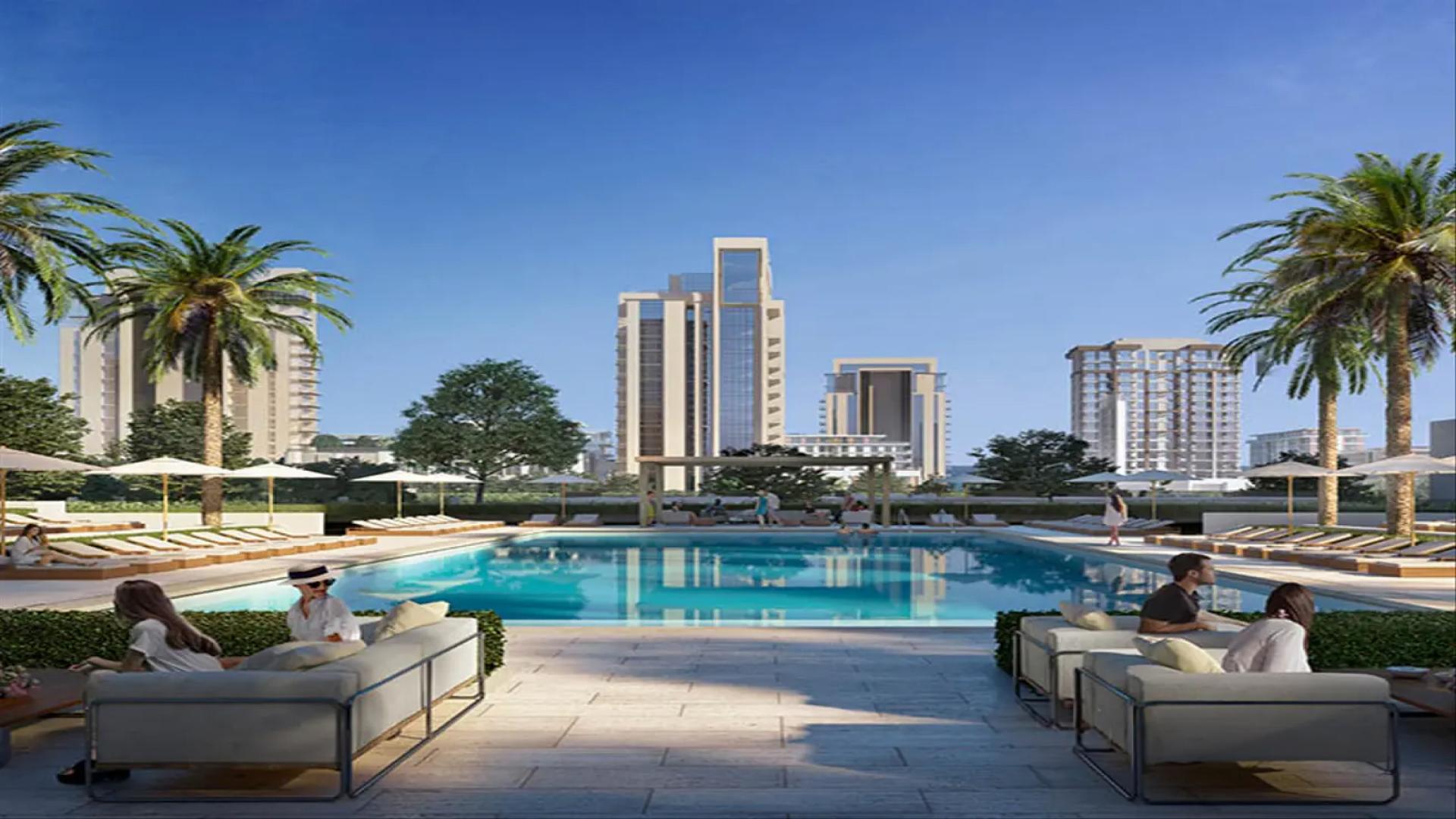 Dubai Hills Estate apartment with pool and park views, Park Field community, for sale