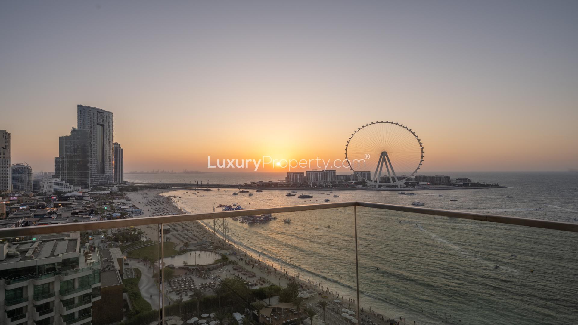Luxurious living and dining area in La Vie, JBR 2-bedroom apartment for sale