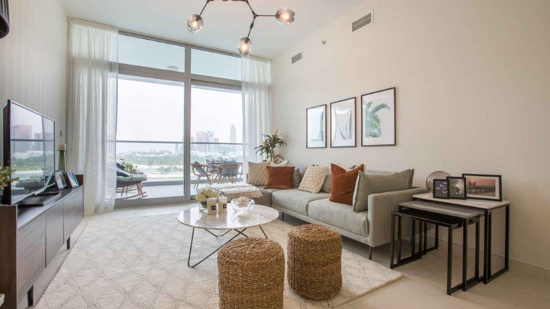 Balcony view from Azure Residences apartment on Palm Jumeirah, overlooking the sea